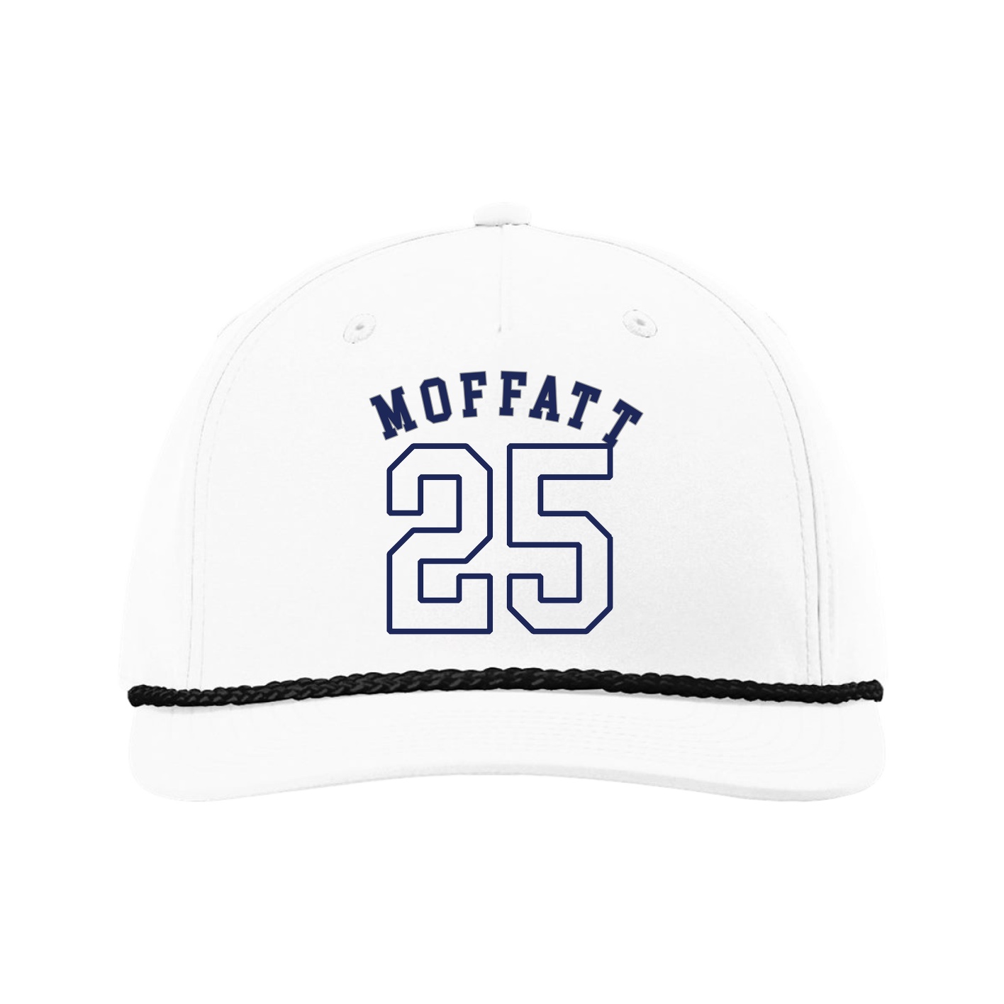 Five-Panel Classic Rope Cap — Shirsey Arch in White