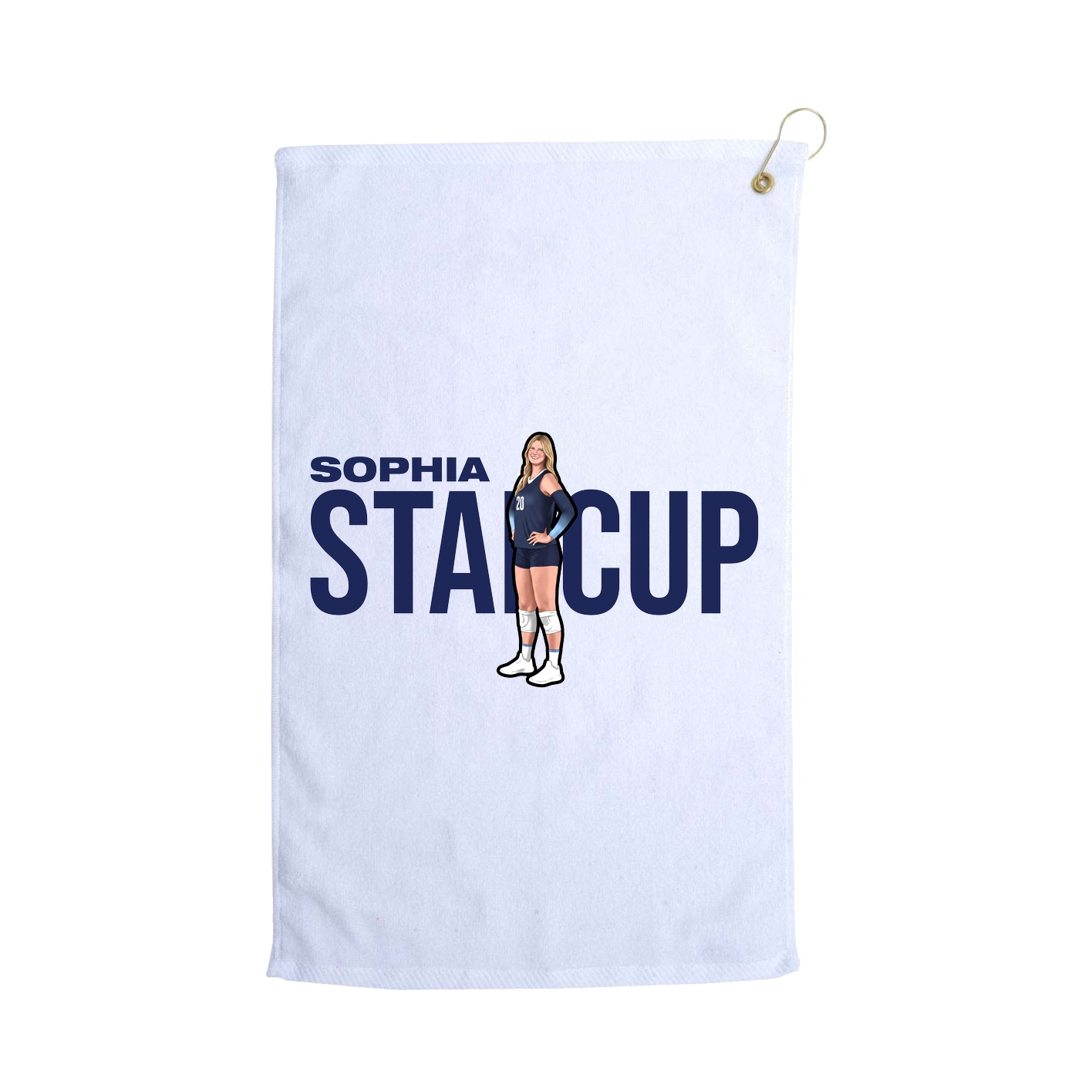 Golf Towel — Player Name in White