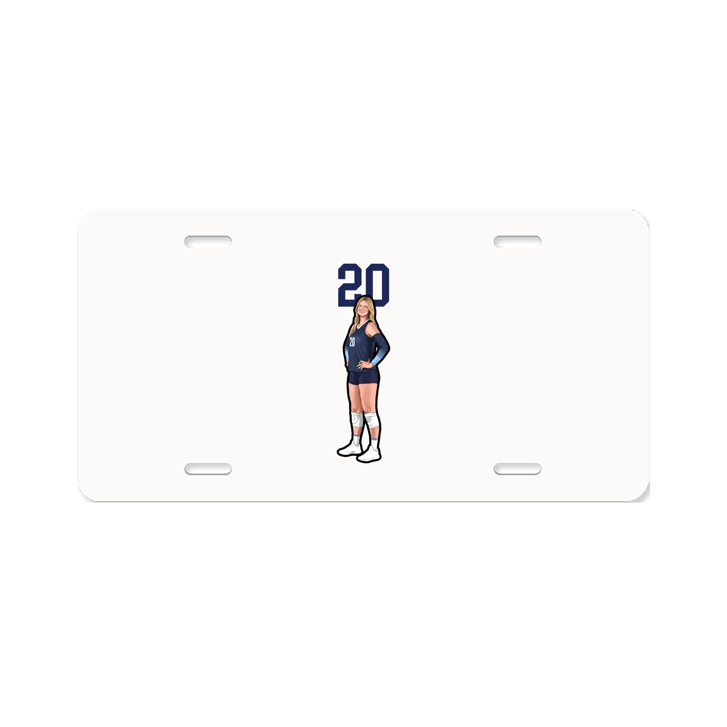 License Plate — Number Top in Classic