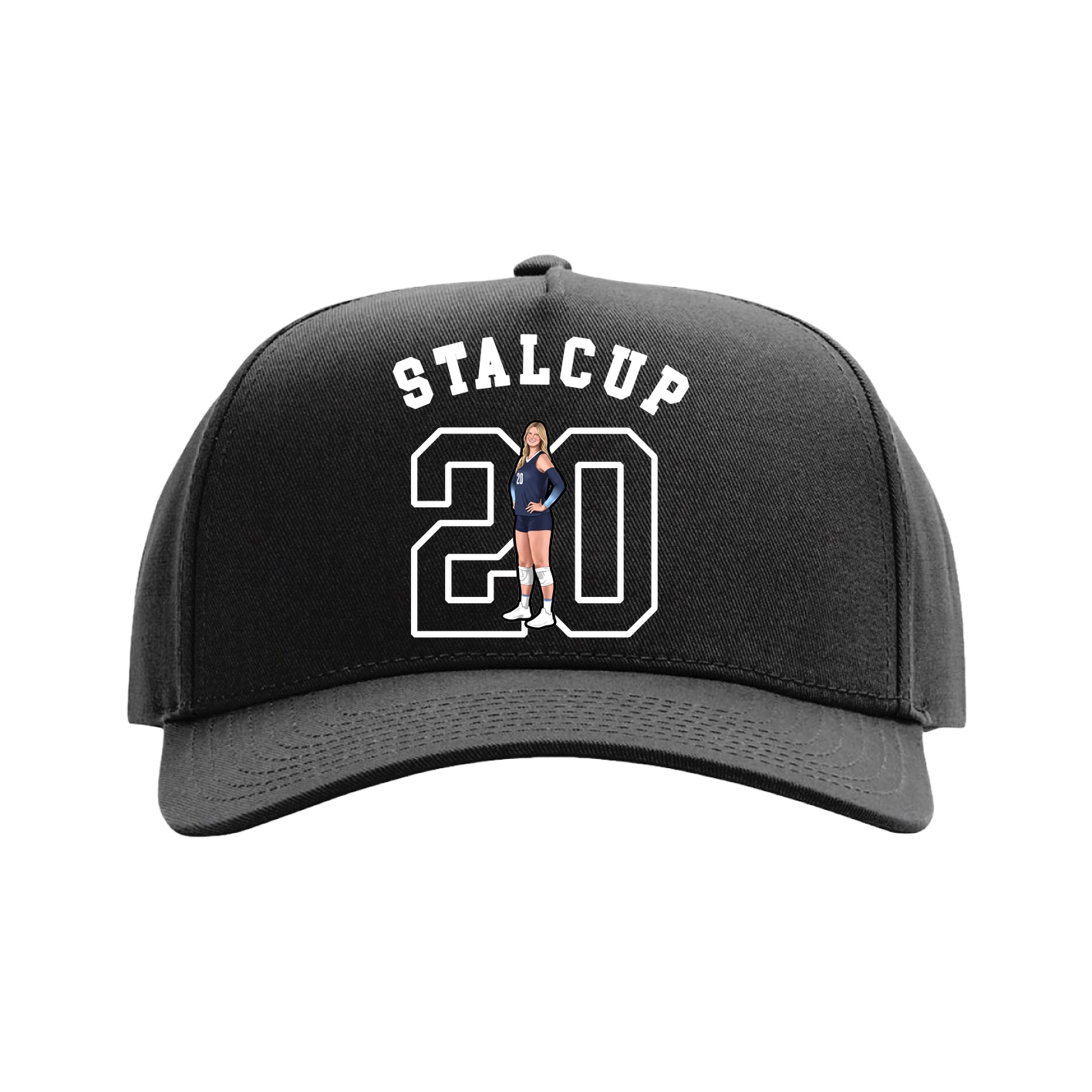 Full Fabric Five-Panel Champ Cap — Shirsey Arch in Black