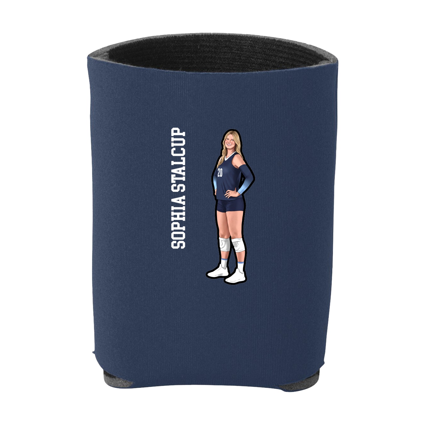 Can Holder — Name Vertical in Navy