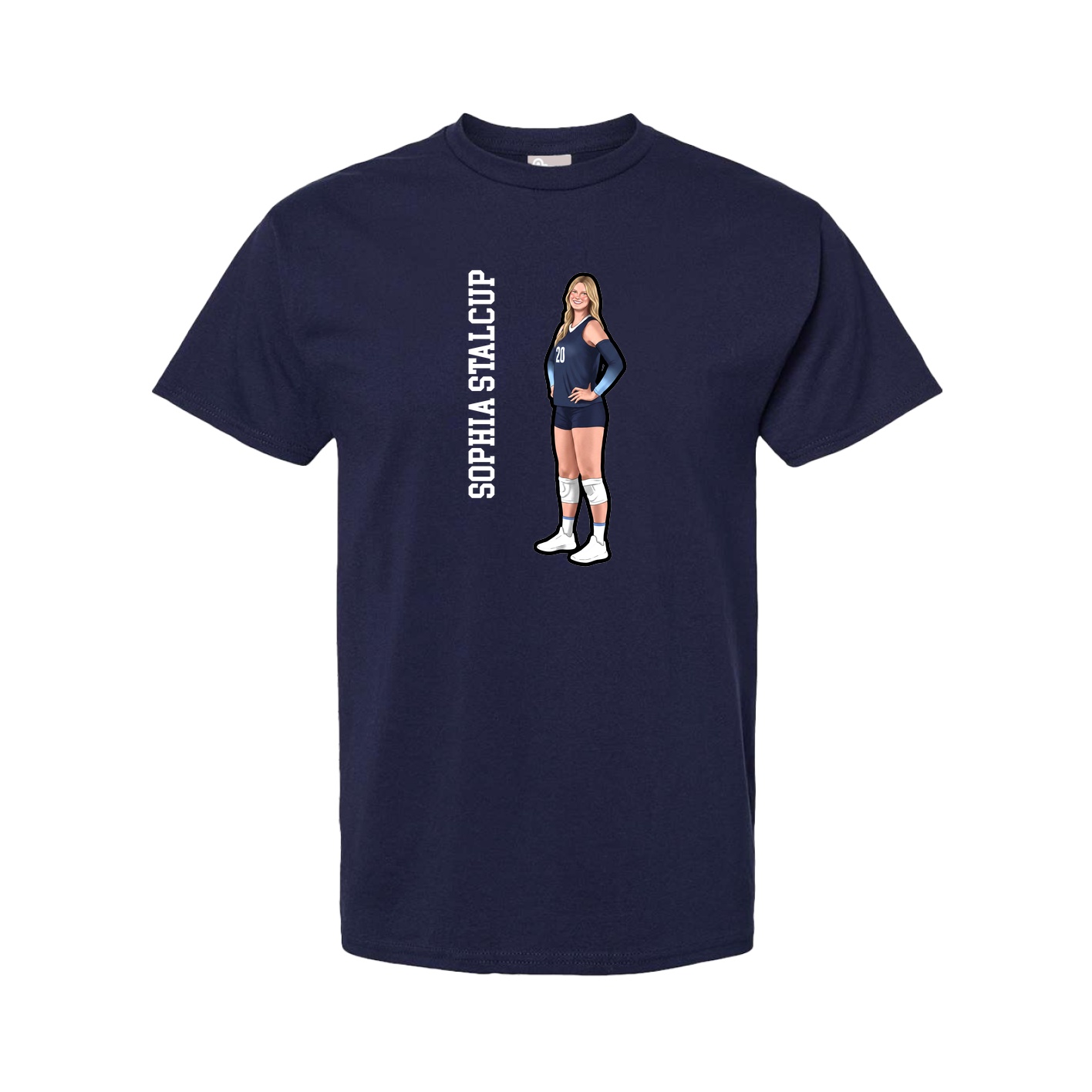 Youth Tee — Name Vertical in Navy