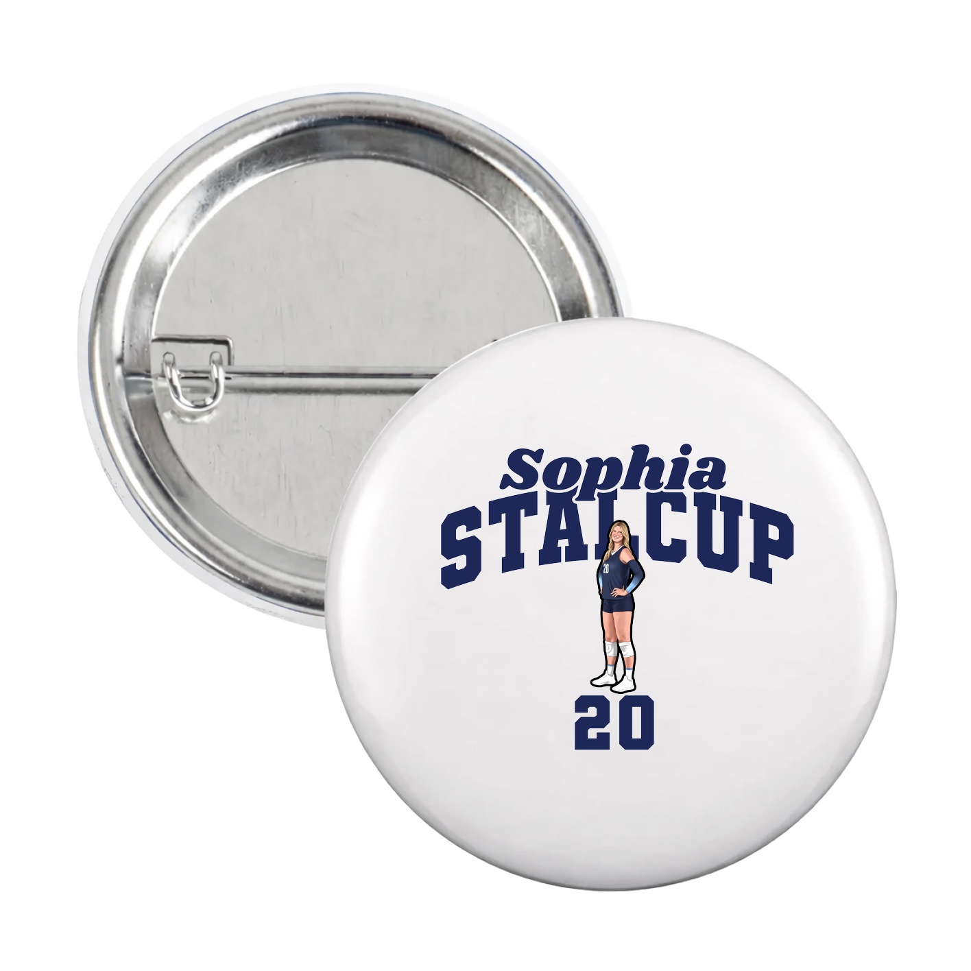 Game Day Button — Signature Arch in White