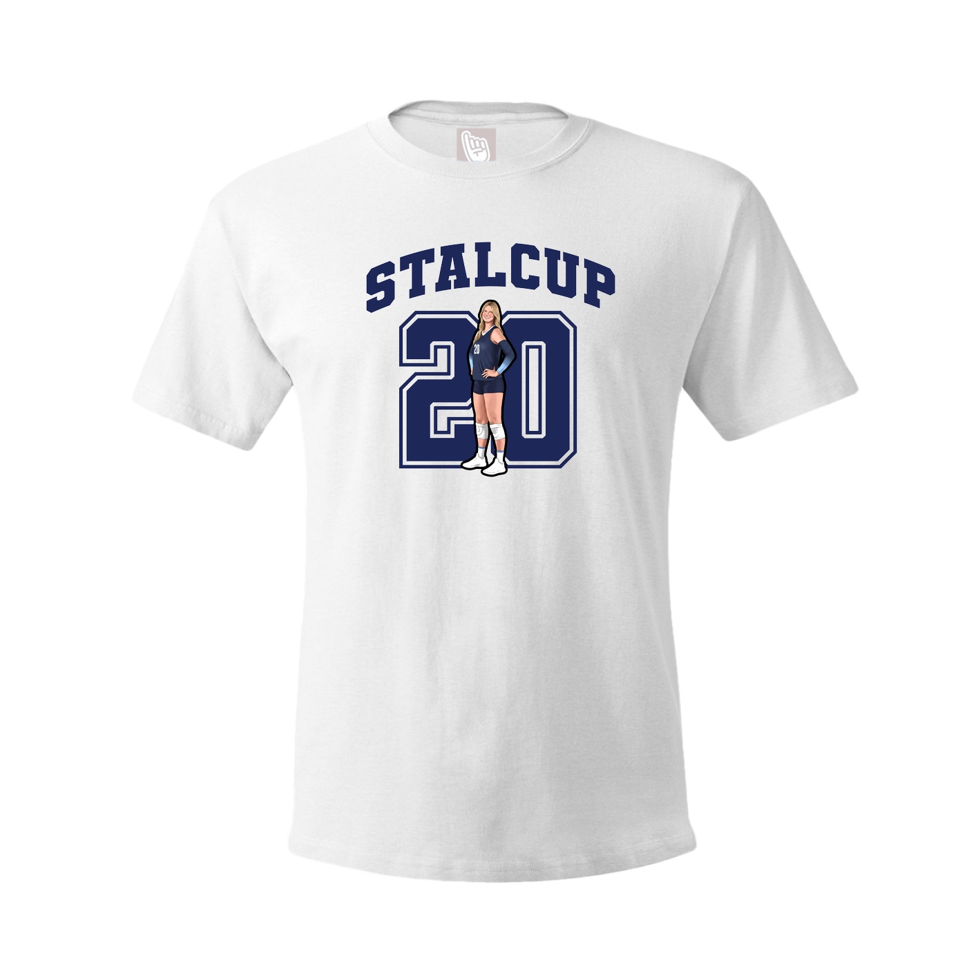 Youth Tee — Number in White