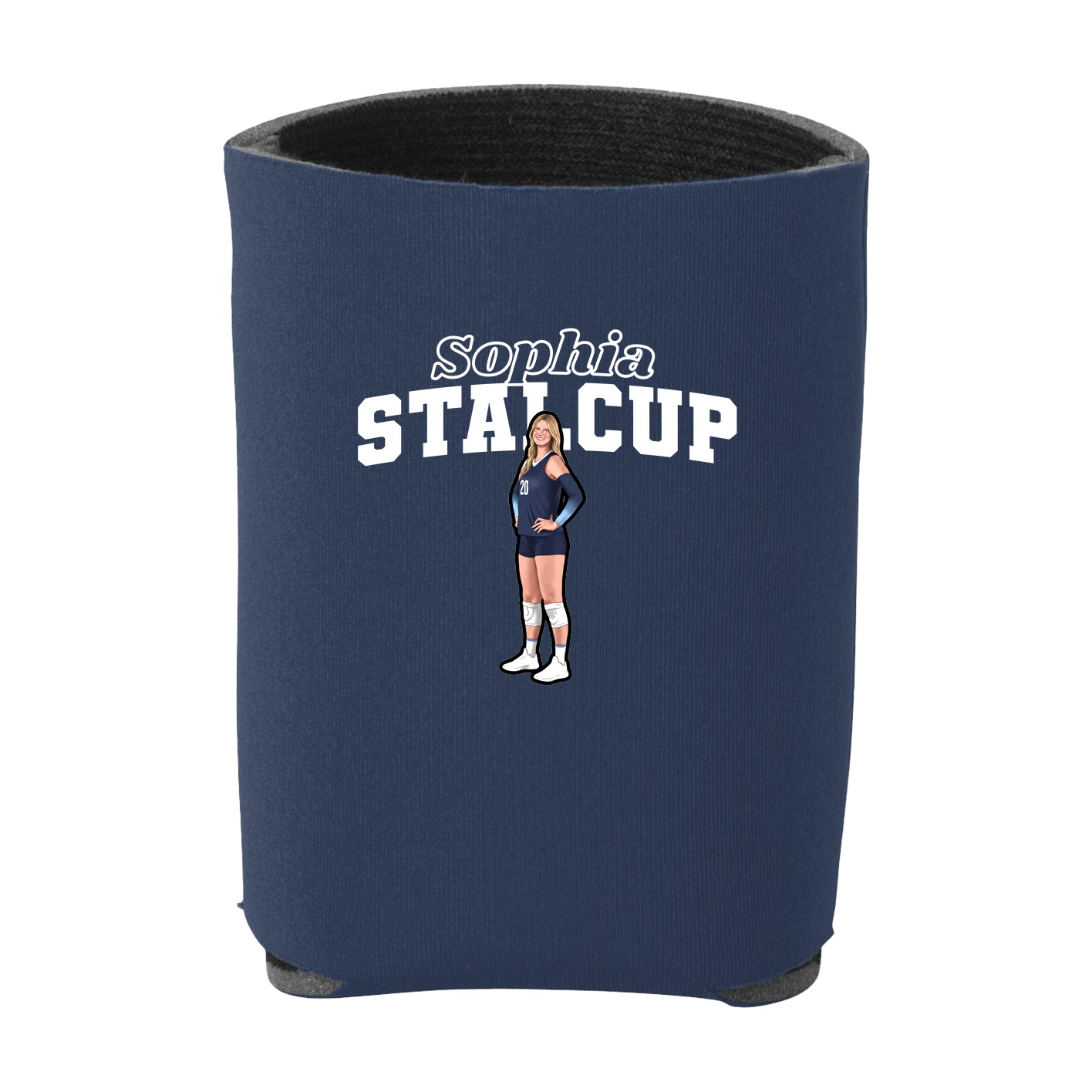 Can Holder — Name Arch in Navy