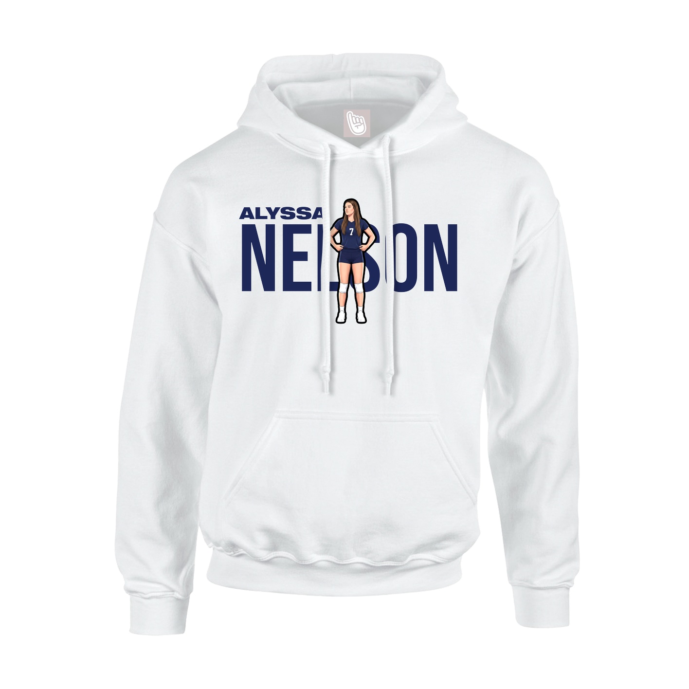 Hoodie — Player Name in White