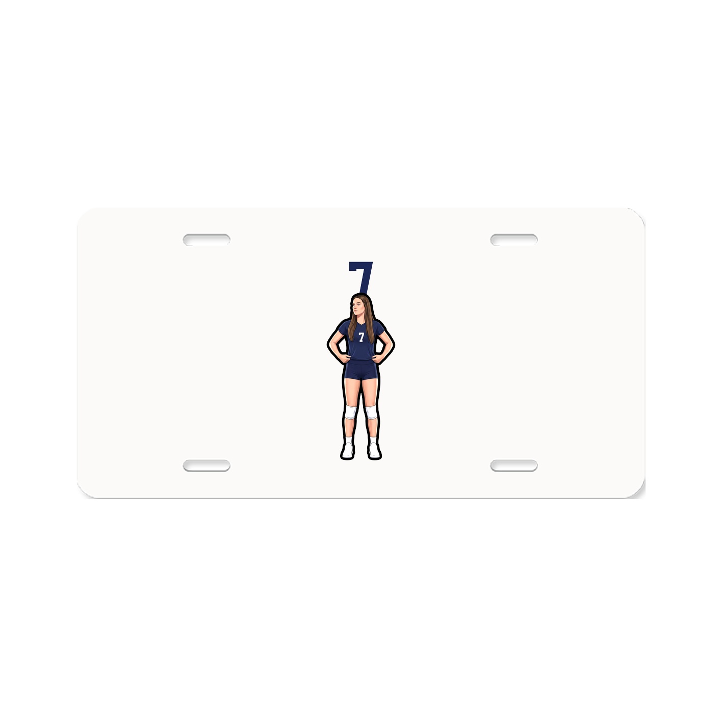 License Plate — Number Top in Classic