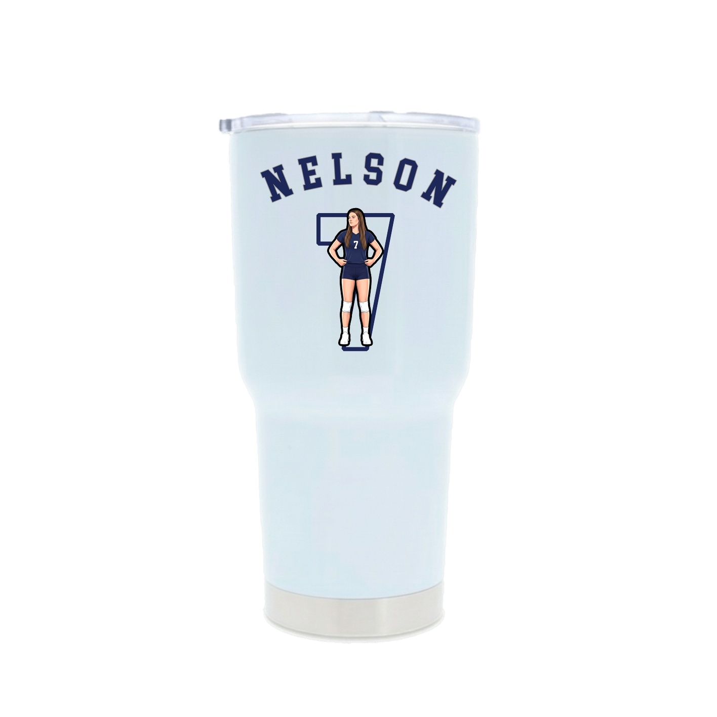 30oz Stainless Steel Tumbler — Shirsey Arch in White