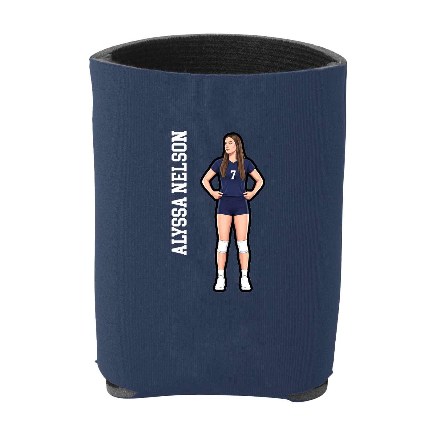 Can Holder — Name Vertical in Navy