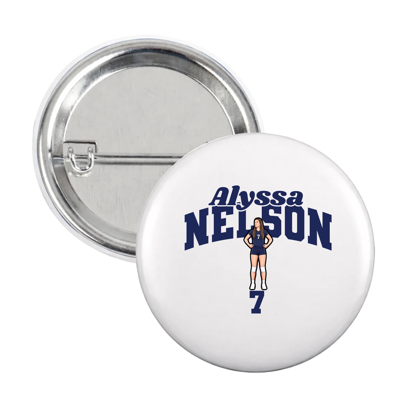 Game Day Button — Signature Arch in White