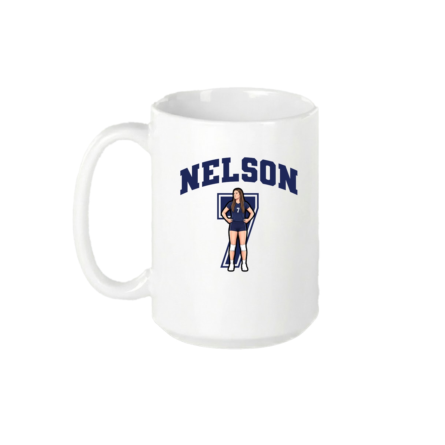15oz Coffee Mug — Number in White