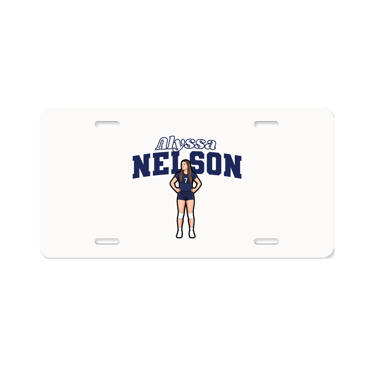 License Plate — Name Arch in Classic