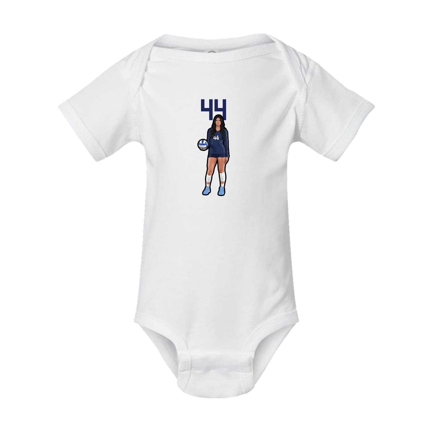 Baby Onesie — Number Top in White