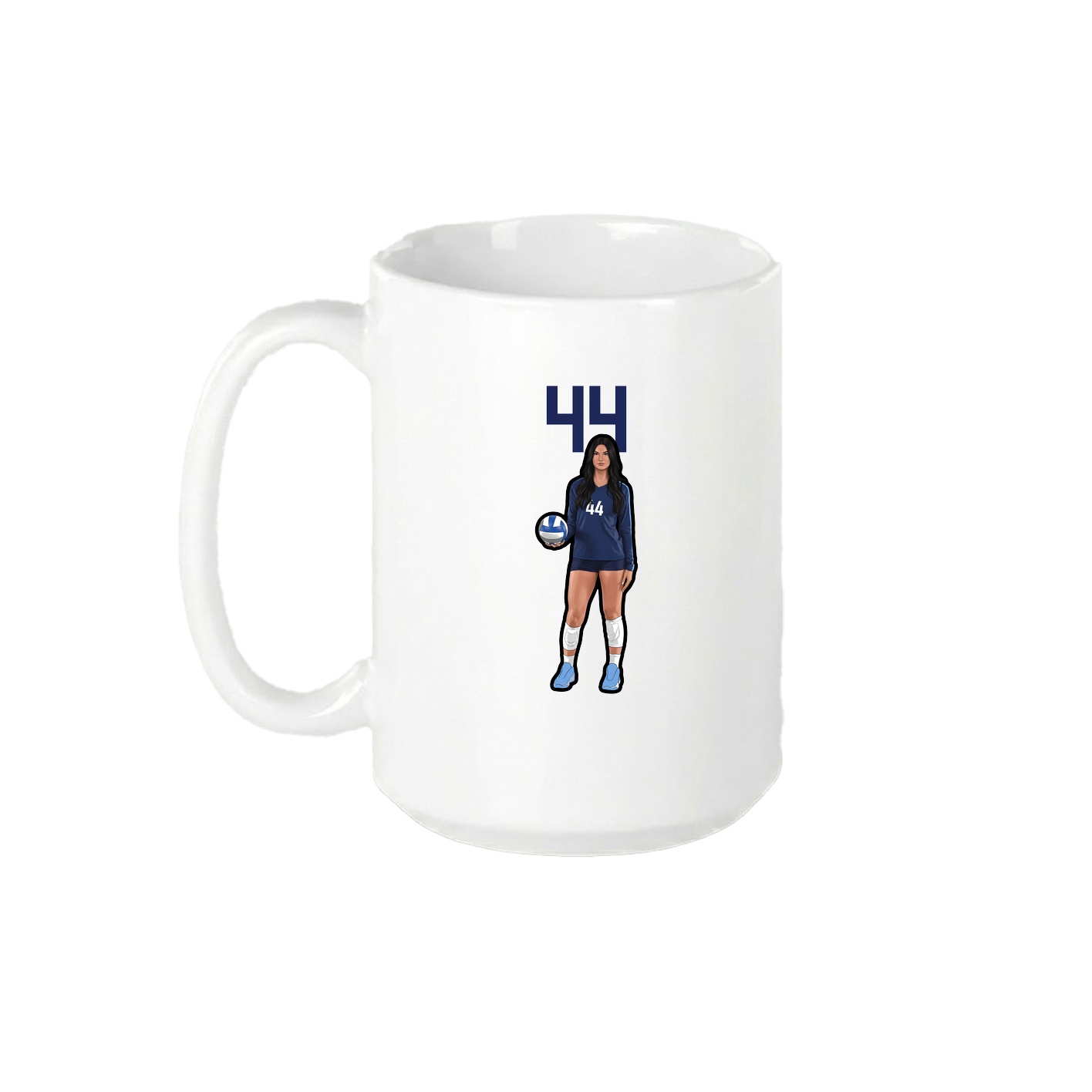 15oz Coffee Mug — Number Top in White