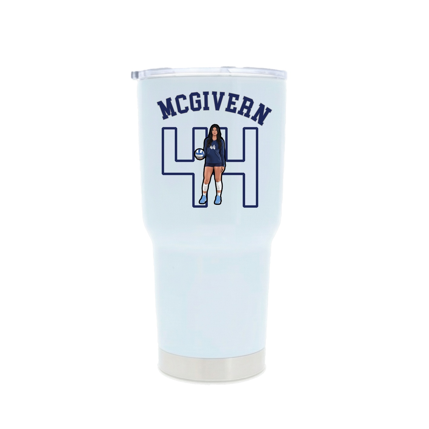 30oz Stainless Steel Tumbler — Shirsey Arch in White