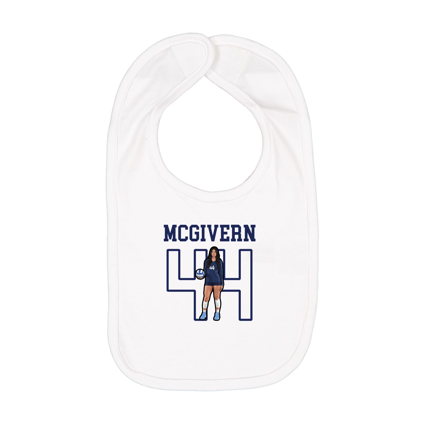 Infant Bib — Shirsey in White