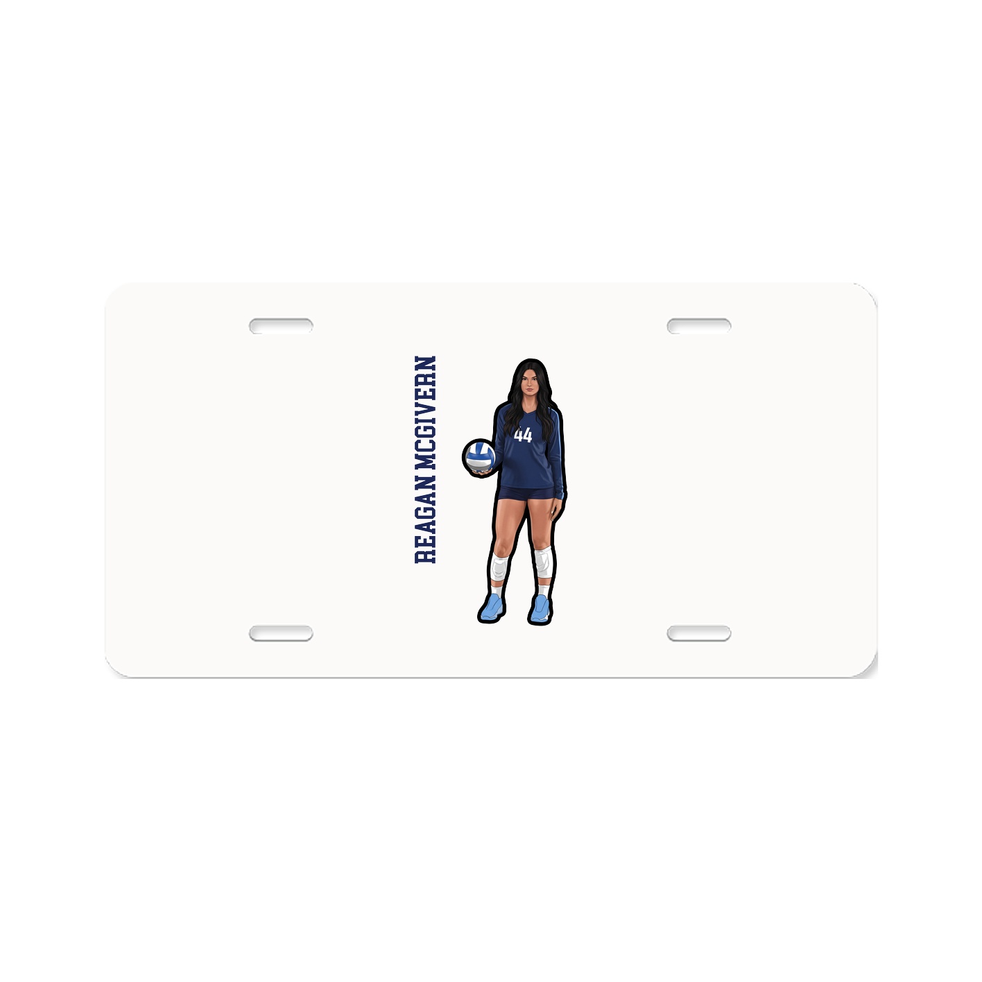 License Plate — Name Vertical in Classic