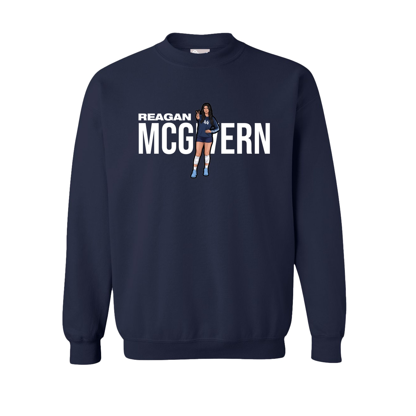 Fleece Crew — Player Name in Navy