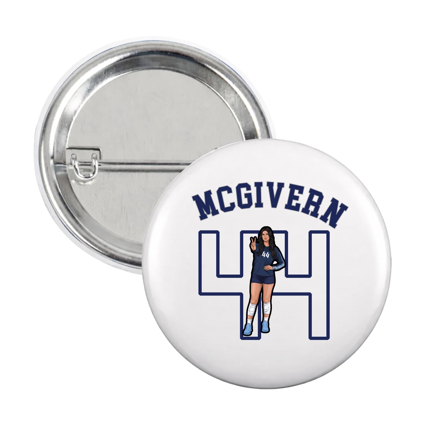 Game Day Button — Shirsey Arch in White