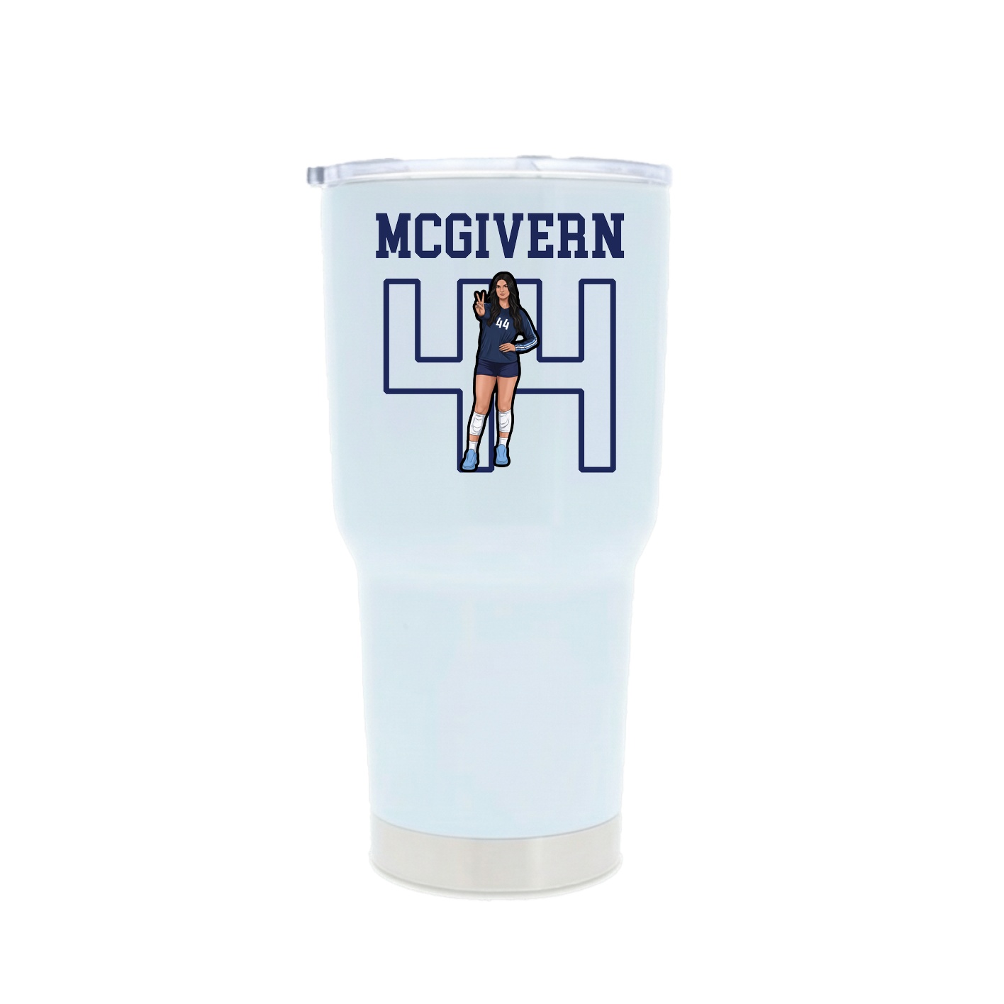 30oz Stainless Steel Tumbler — Shirsey in White