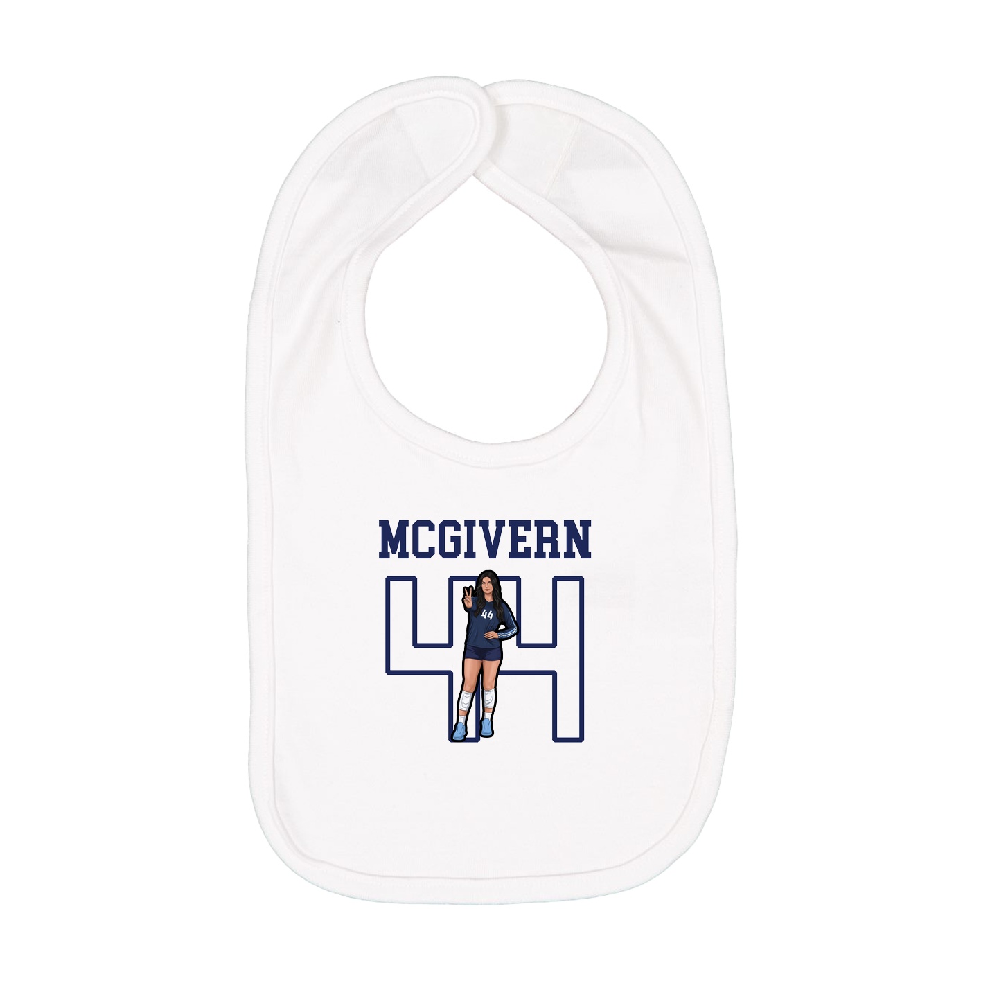 Infant Bib — Shirsey in White