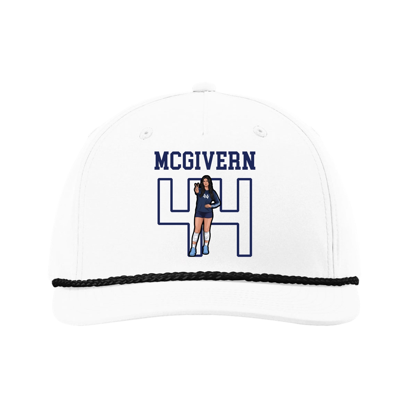 Five-Panel Classic Rope Cap — Shirsey in White