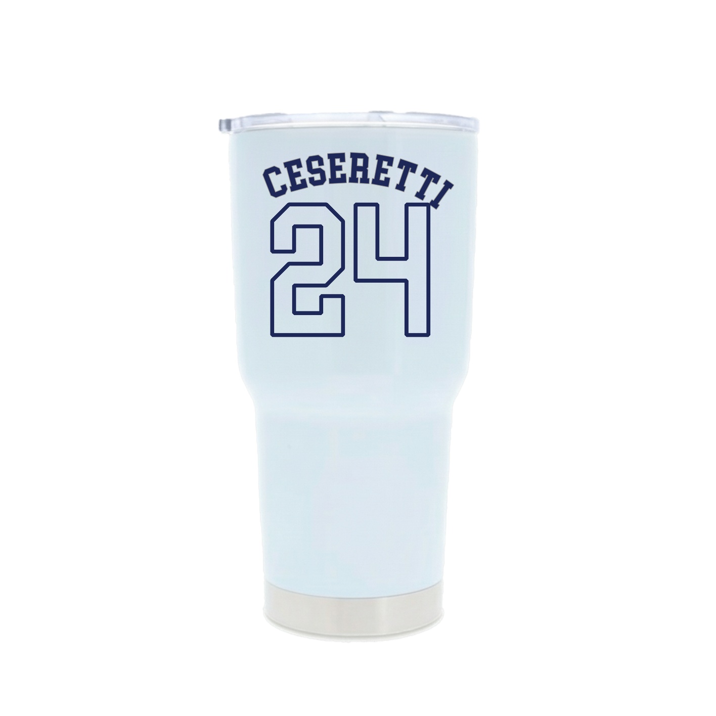 30oz Stainless Steel Tumbler — Shirsey Arch in White
