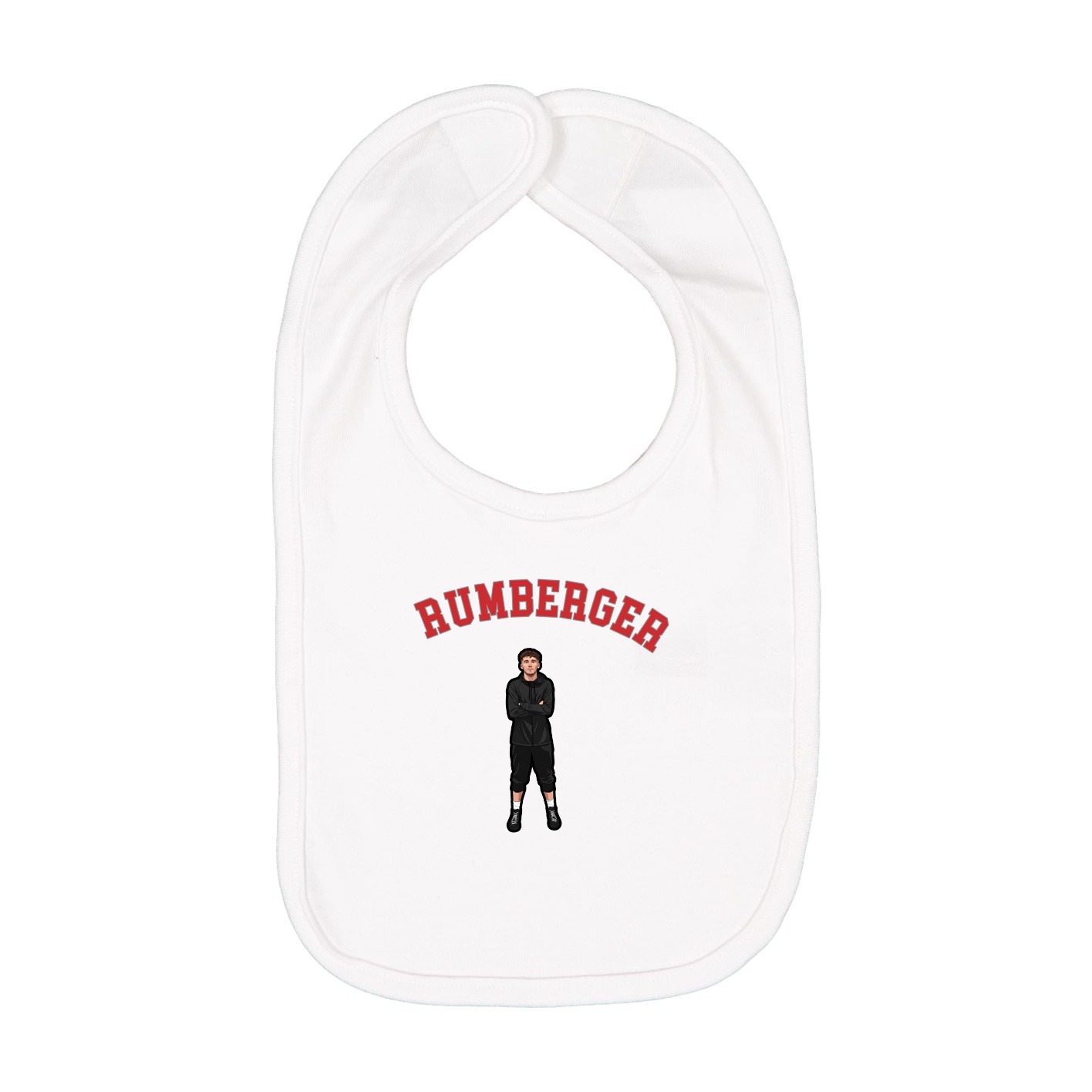 Infant Bib — Shirsey Arch in White