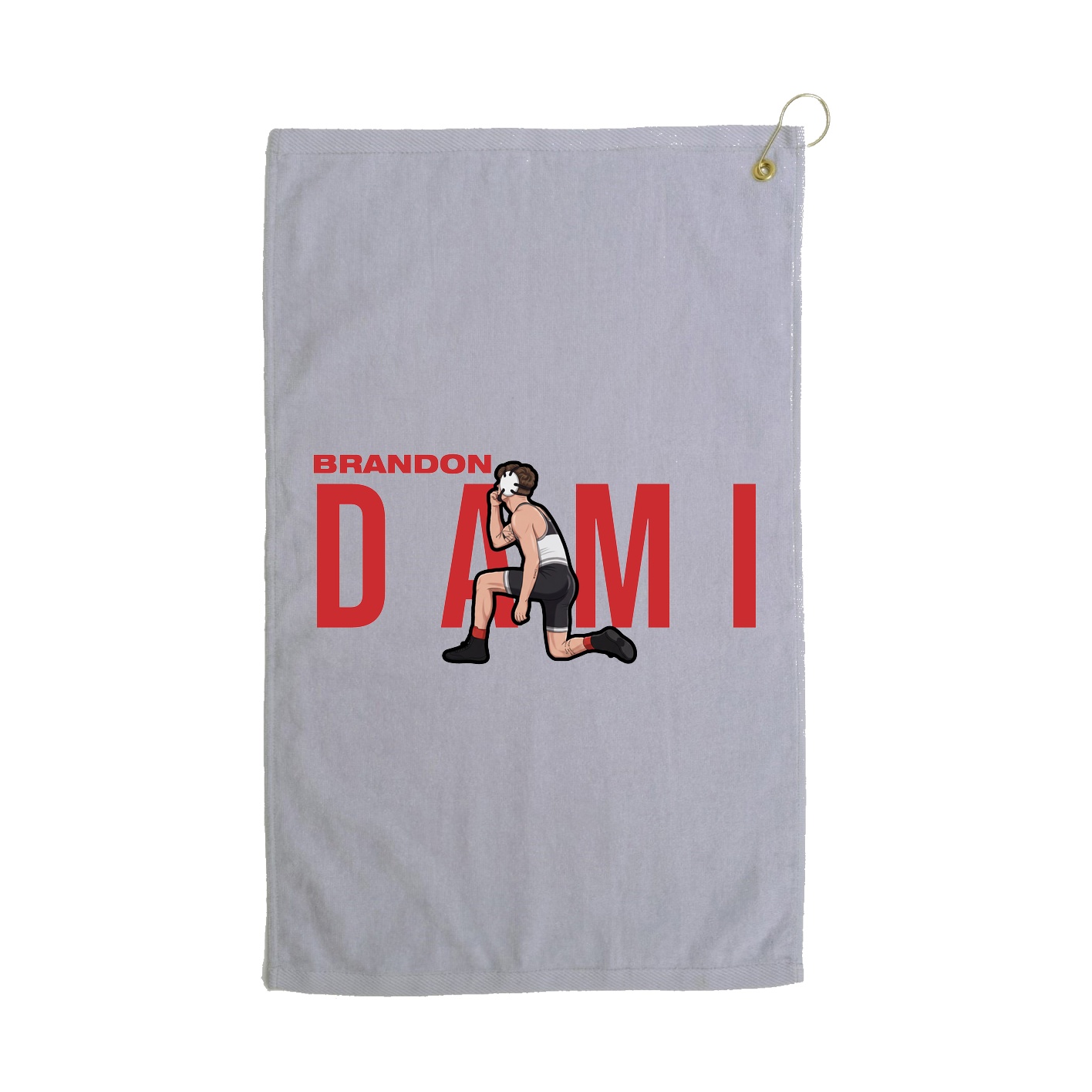 Golf Towel — Player Name in Grey