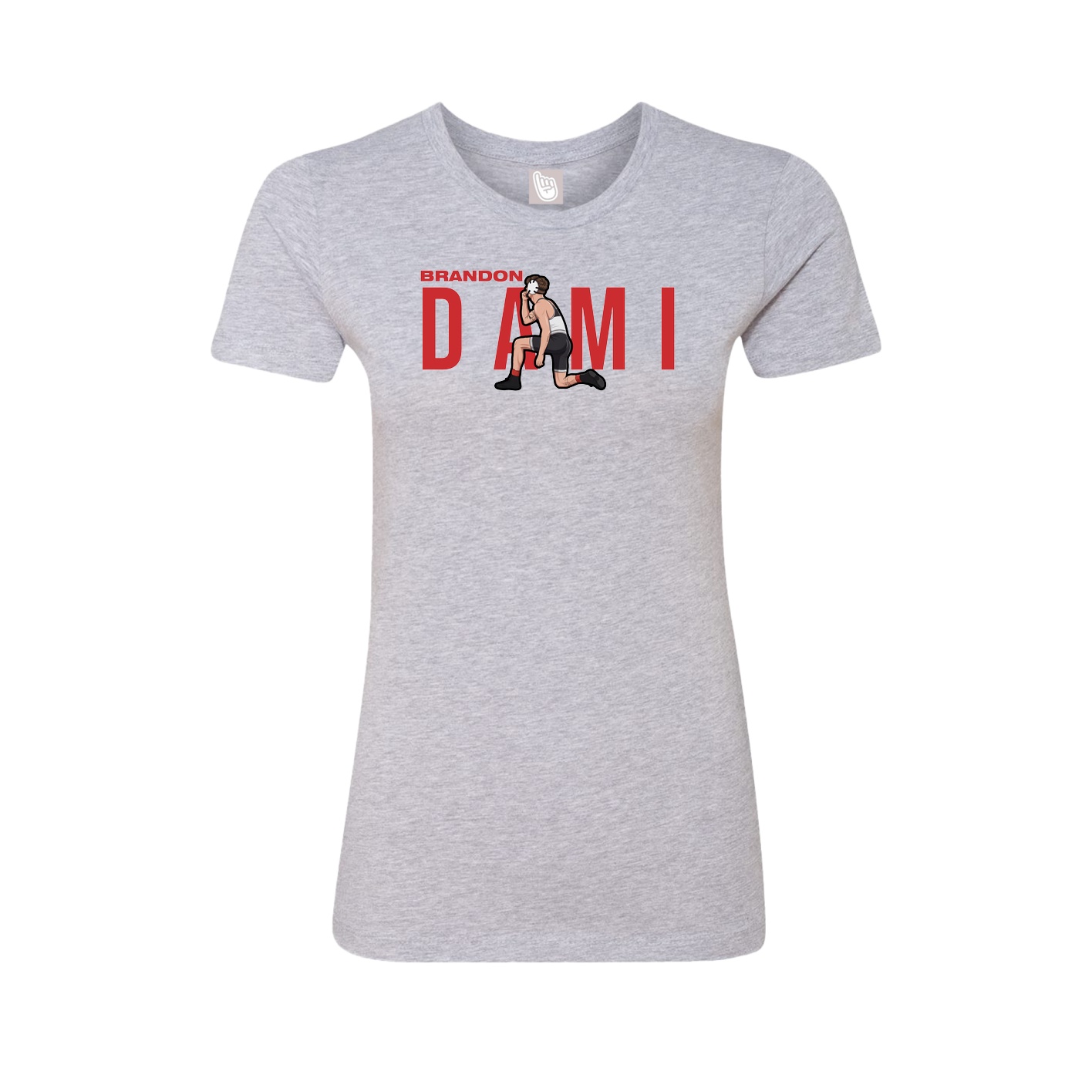 Fitted Women's Tee — Player Name in Grey