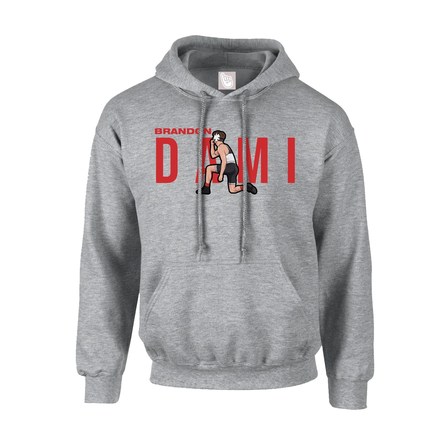 Hoodie — Player Name in Grey