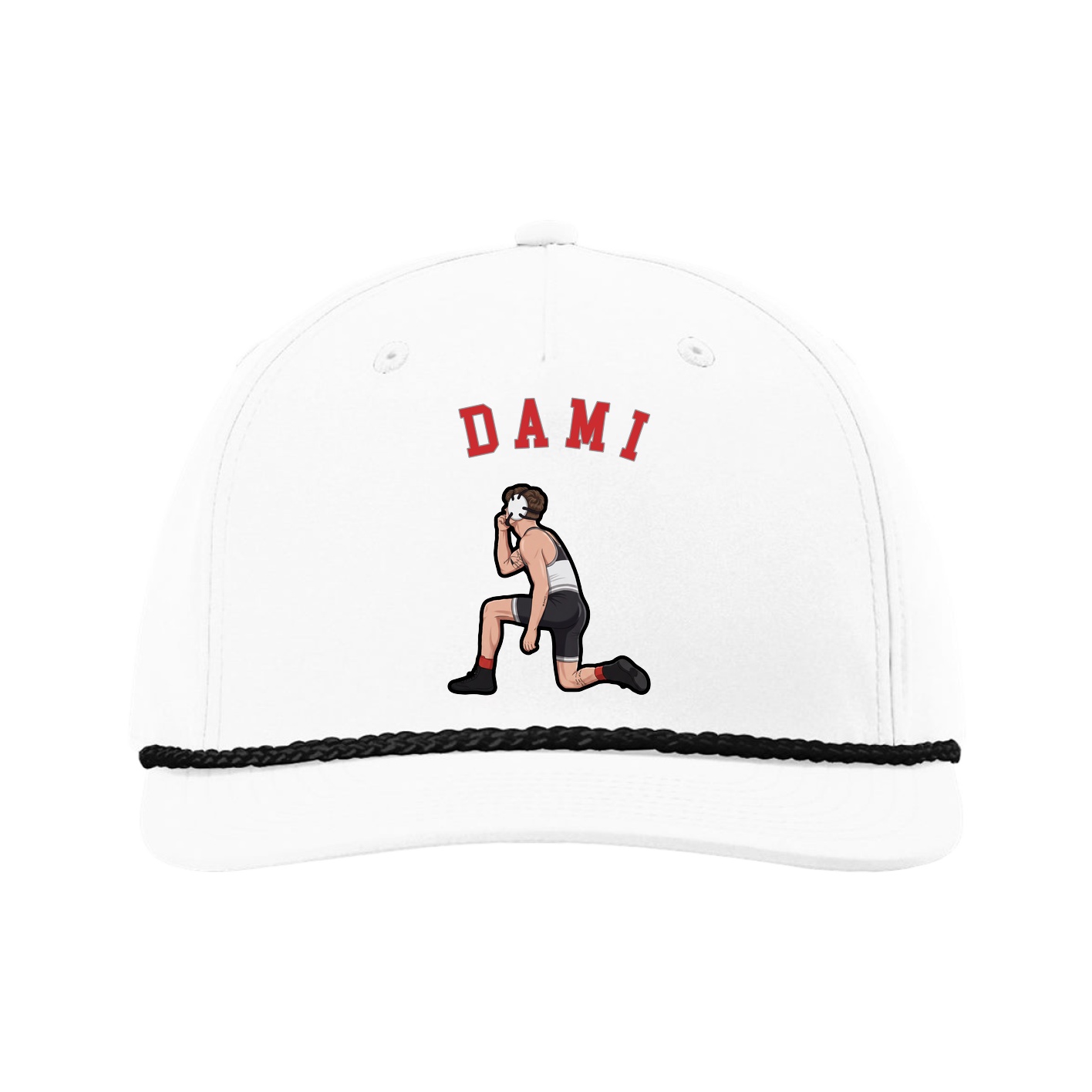 Five-Panel Classic Rope Cap — Shirsey Arch in White