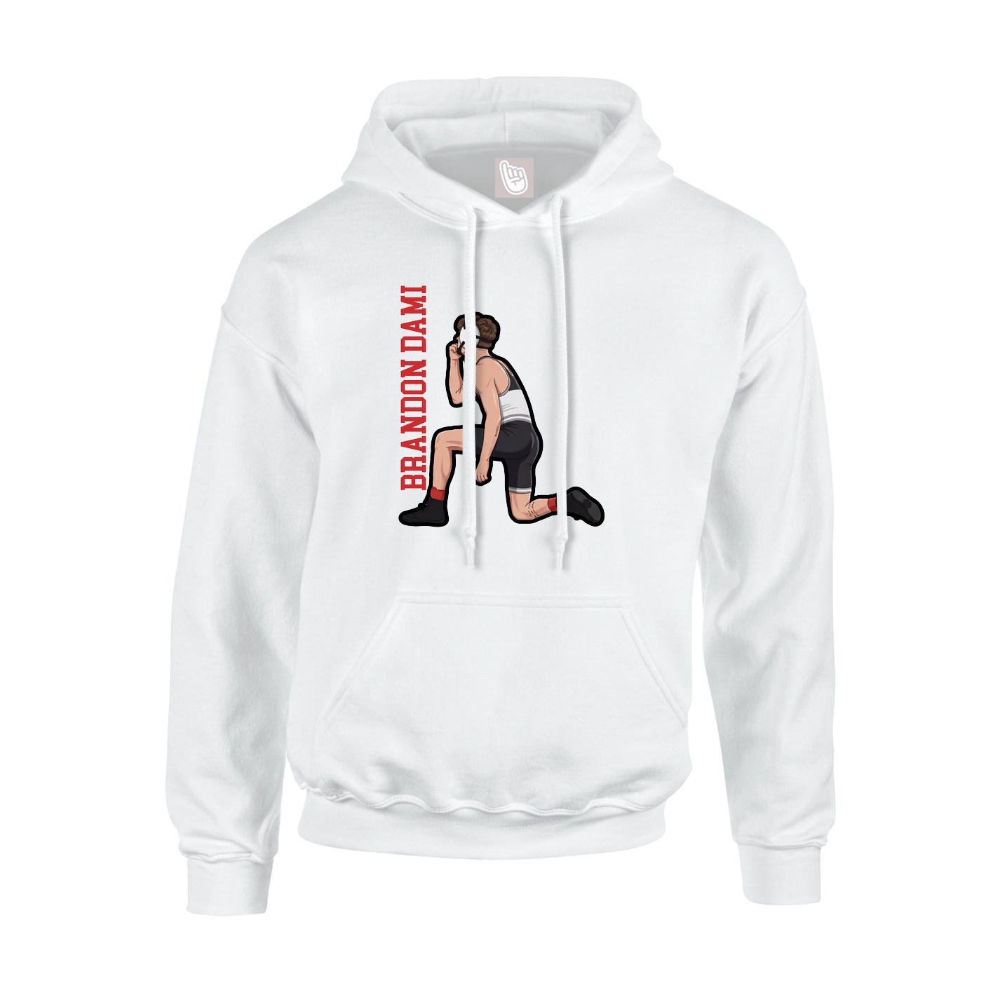 Hoodie — Name Vertical in White