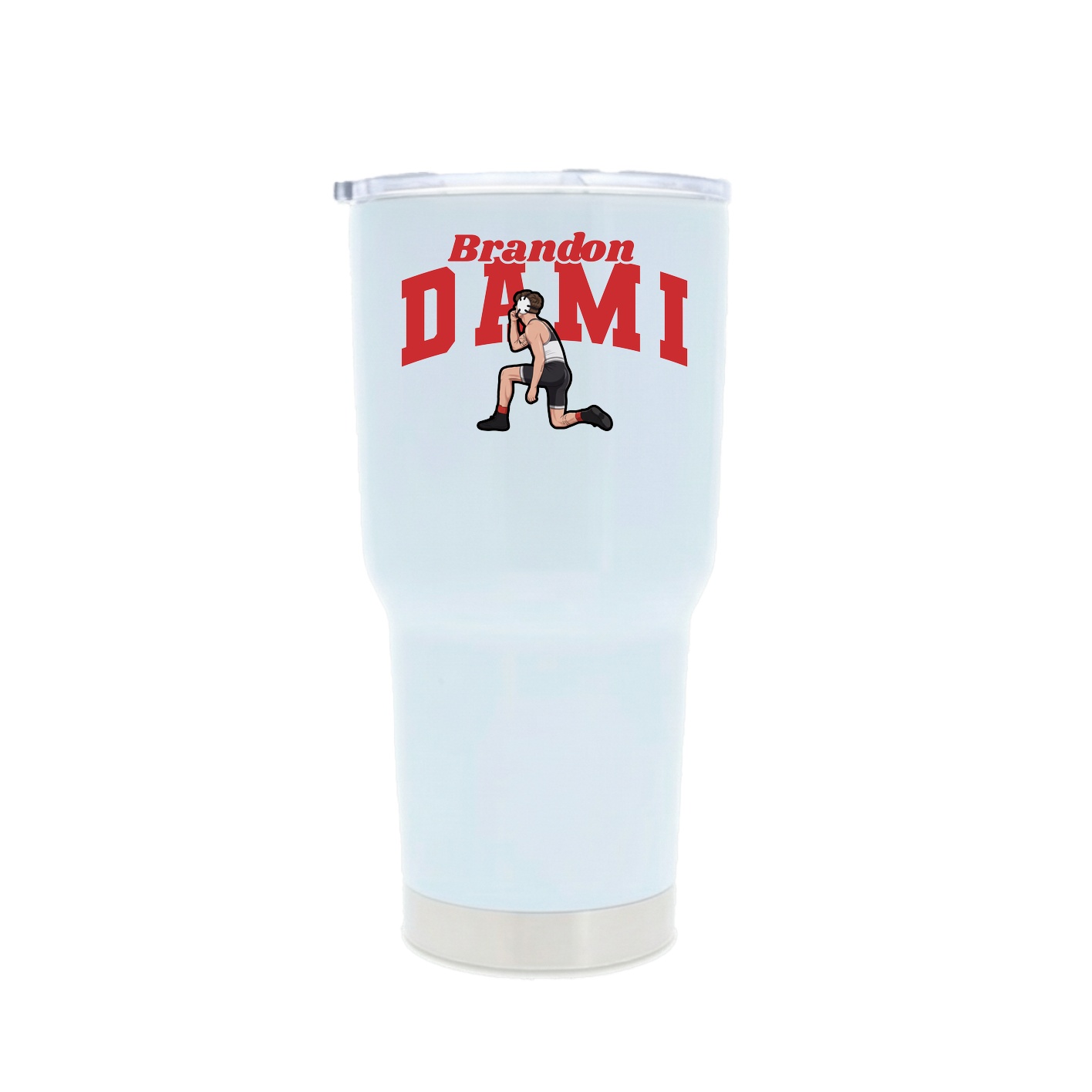 30oz Stainless Steel Tumbler — Signature Arch in White