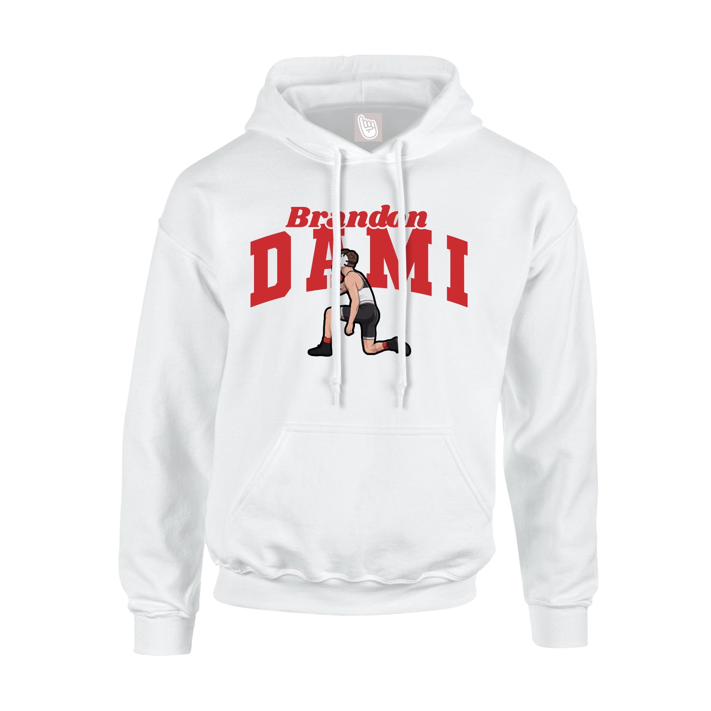 Youth Hoodie — Signature Arch in White