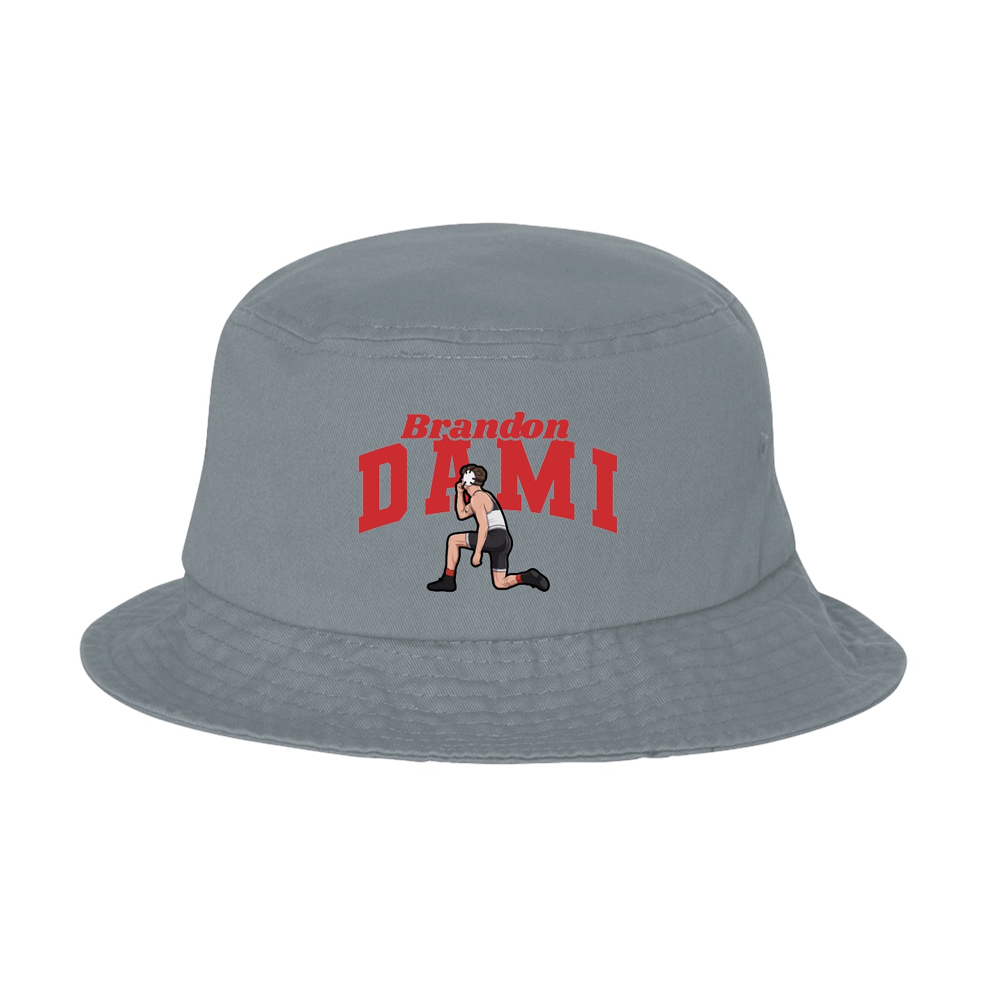 Bucket Cap — Signature Arch in Grey