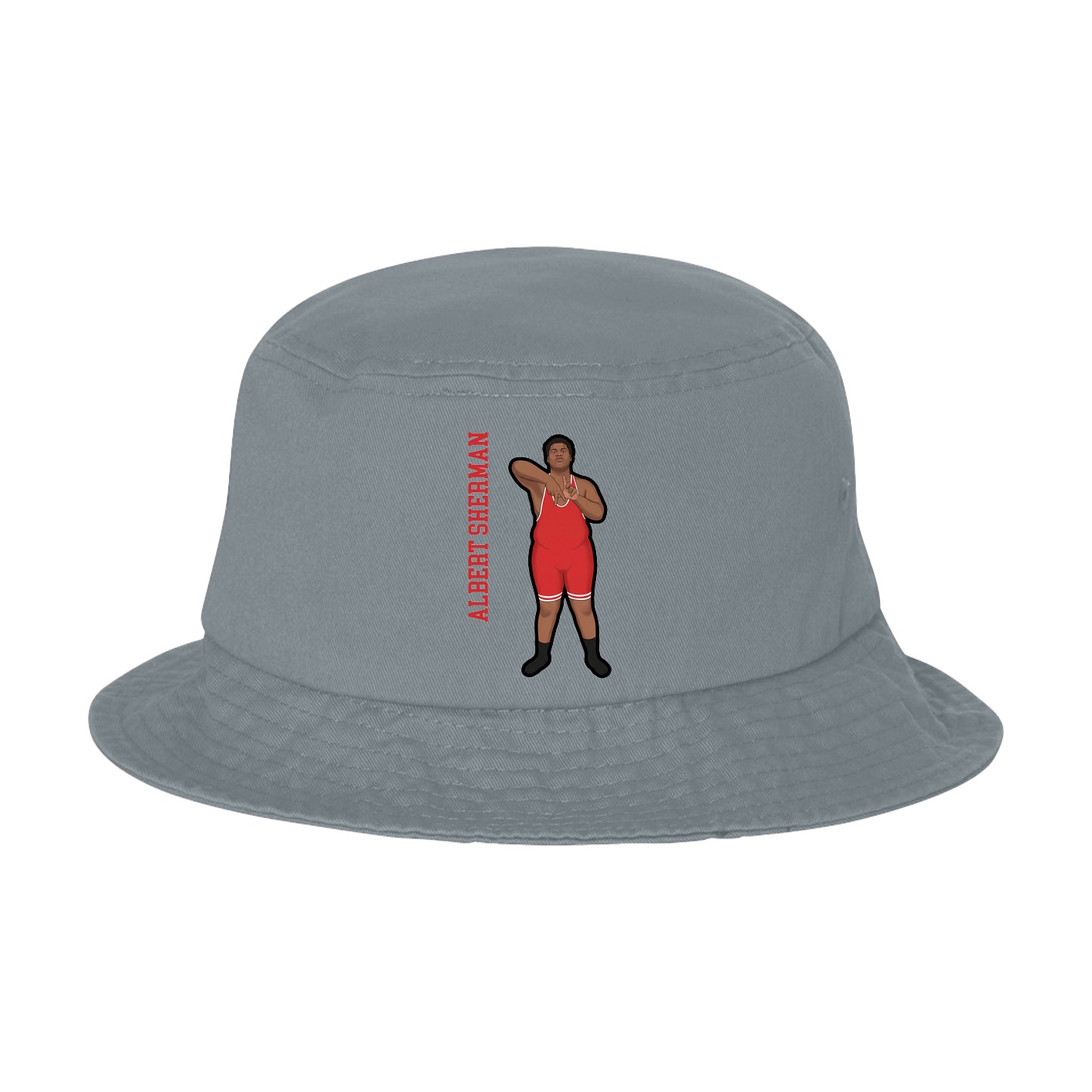 Bucket Cap — Name Vertical in Grey