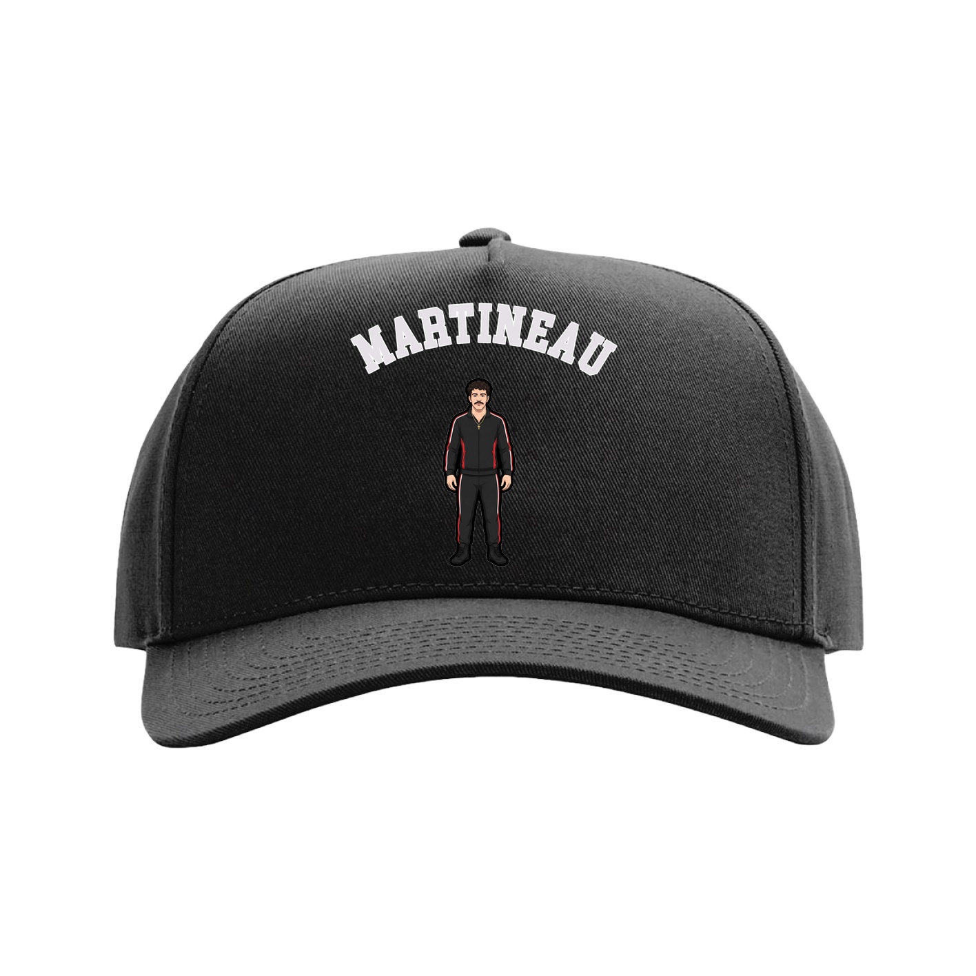 Full Fabric Five-Panel Champ Cap — Shirsey Arch in Black