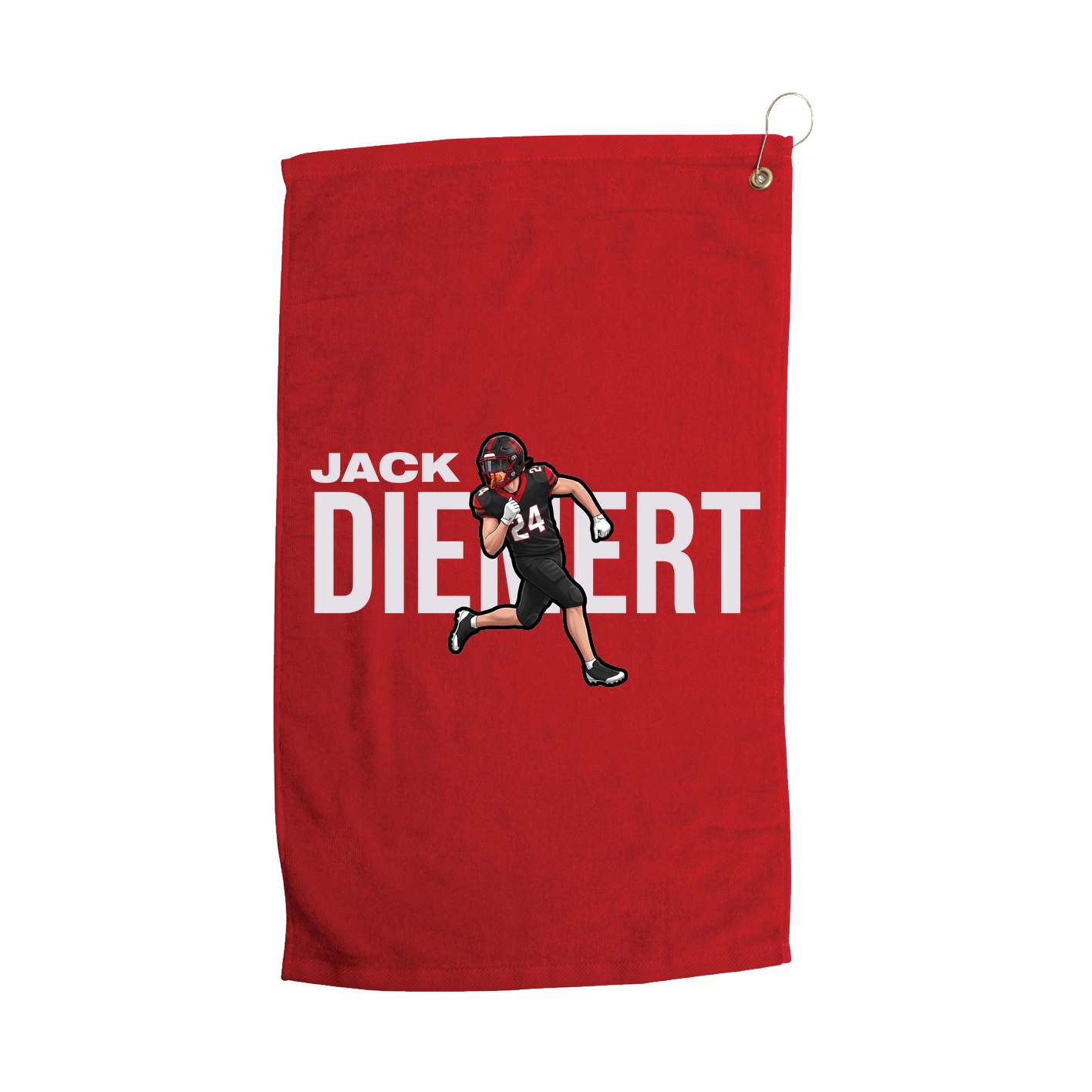 Golf Towel — Player Name in Red