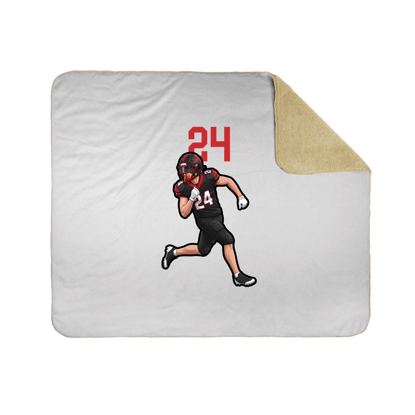 Throw Blanket — Number Top in White