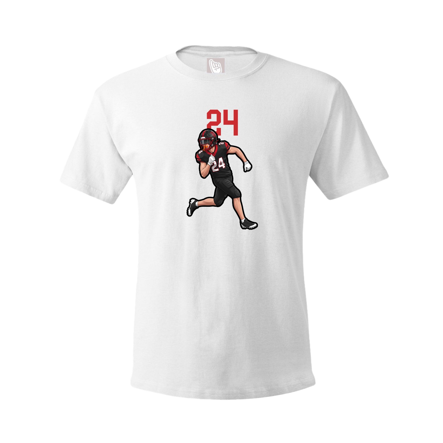 Youth Tee — Number Top in White