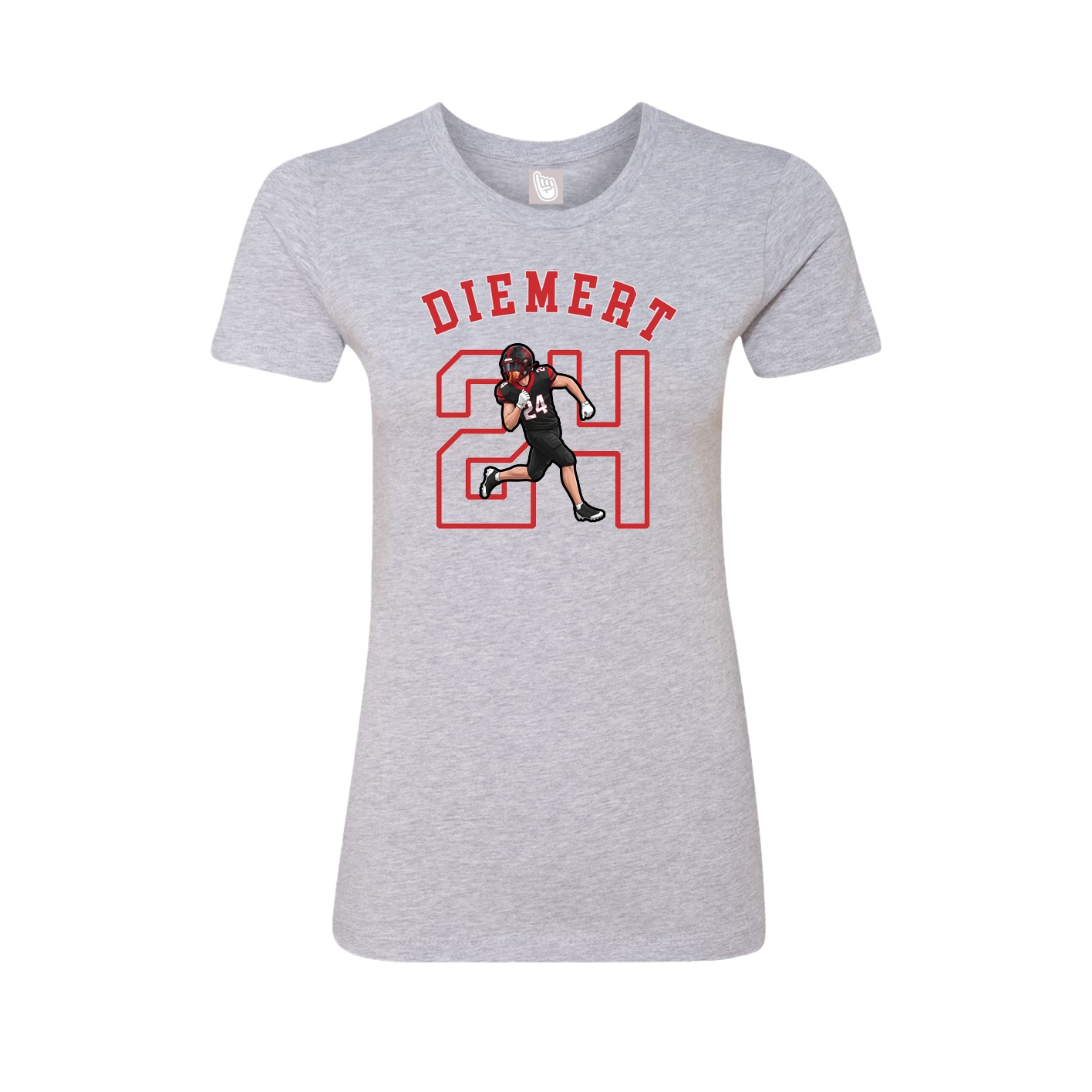 Fitted Women's Tee — Shirsey Arch in Grey