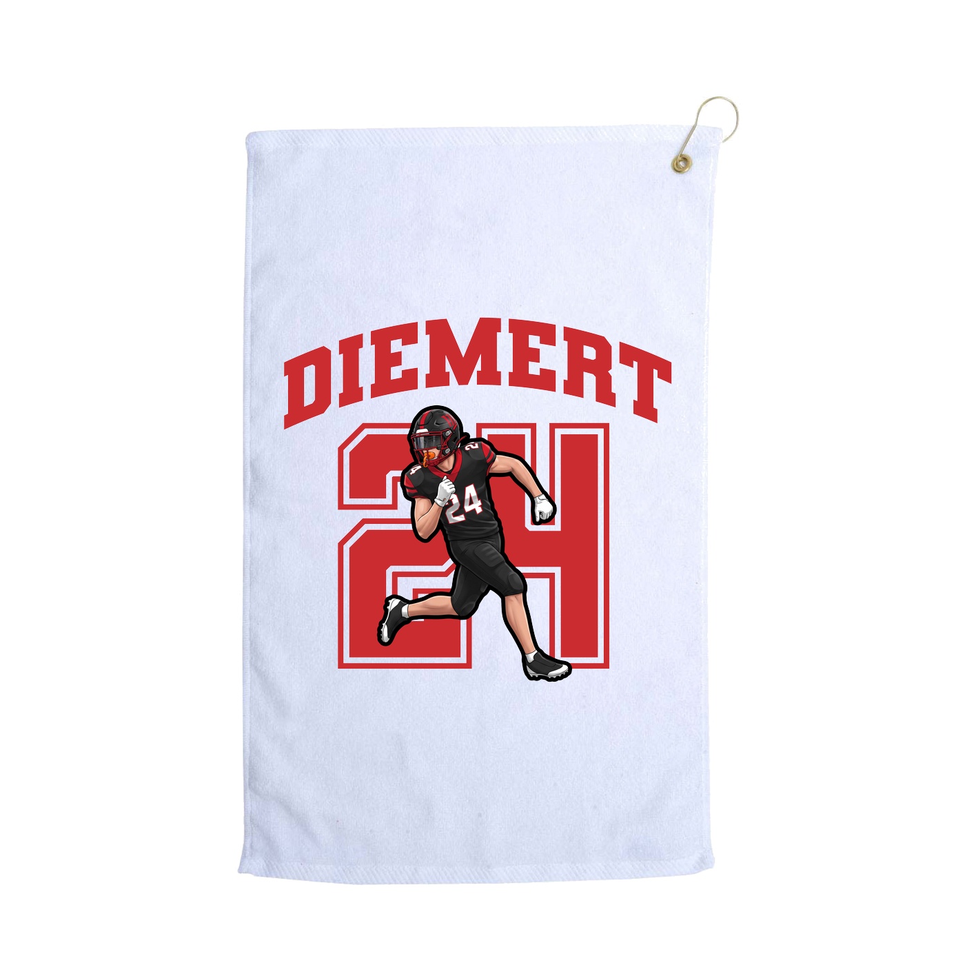 Golf Towel — Number in White