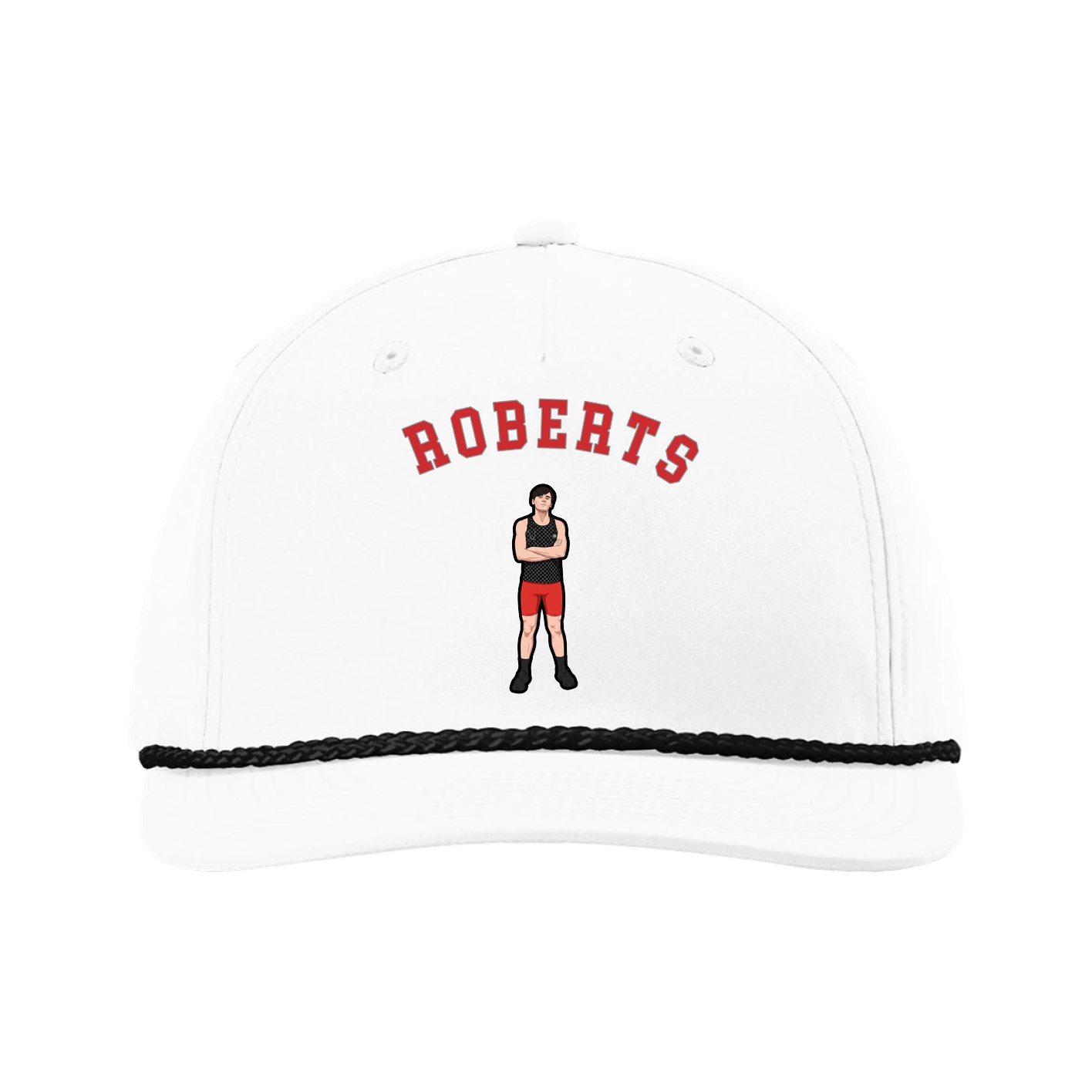 Five-Panel Classic Rope Cap — Shirsey Arch in White