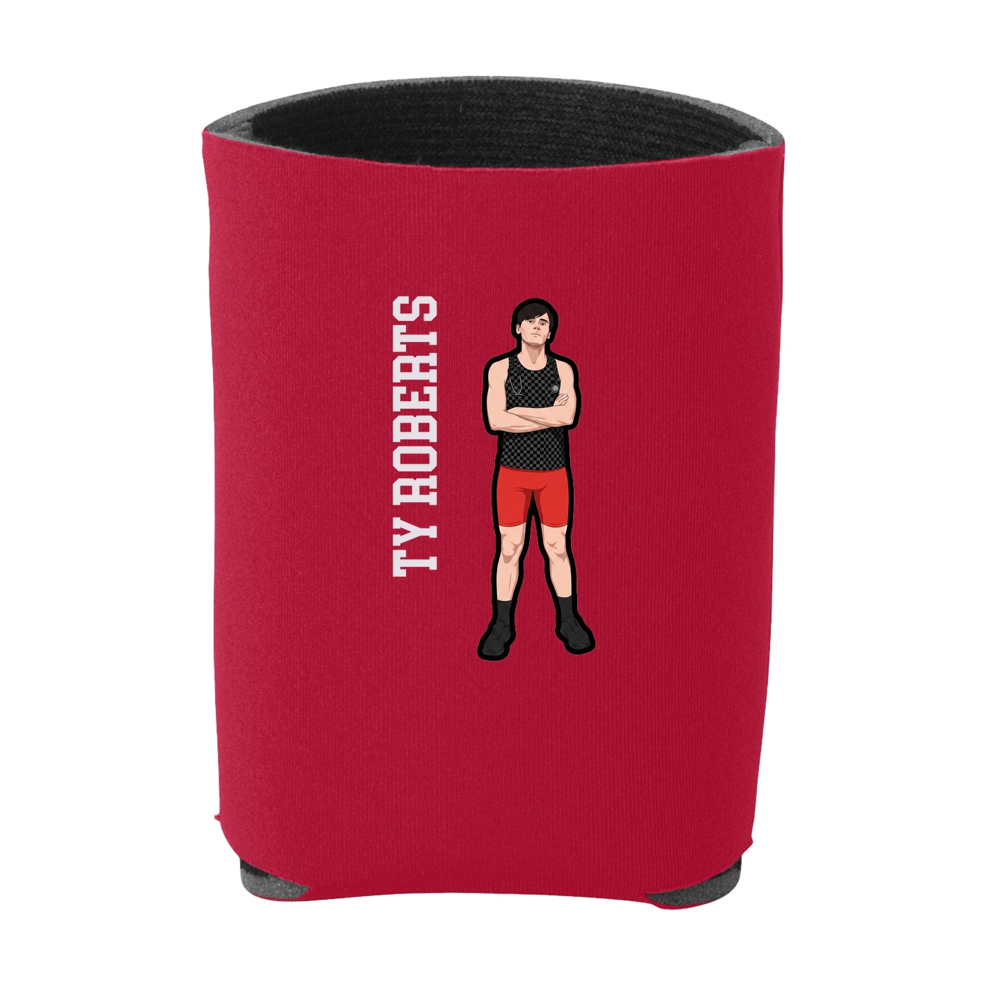 Can Holder — Name Vertical in Red