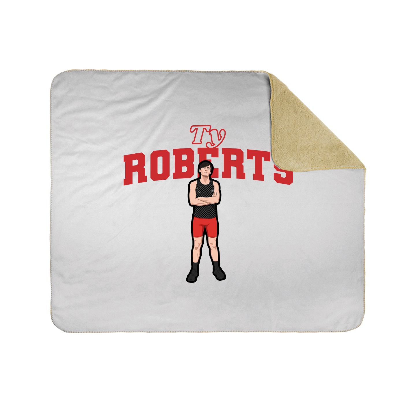 Throw Blanket — Name Arch in White