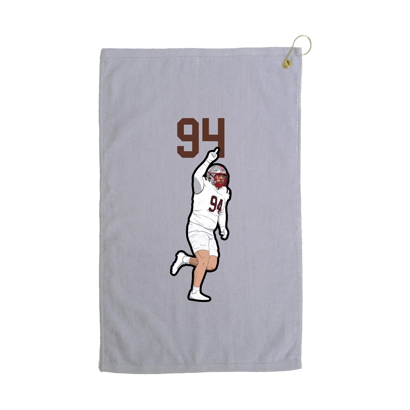 Golf Towel — Number Top in Grey