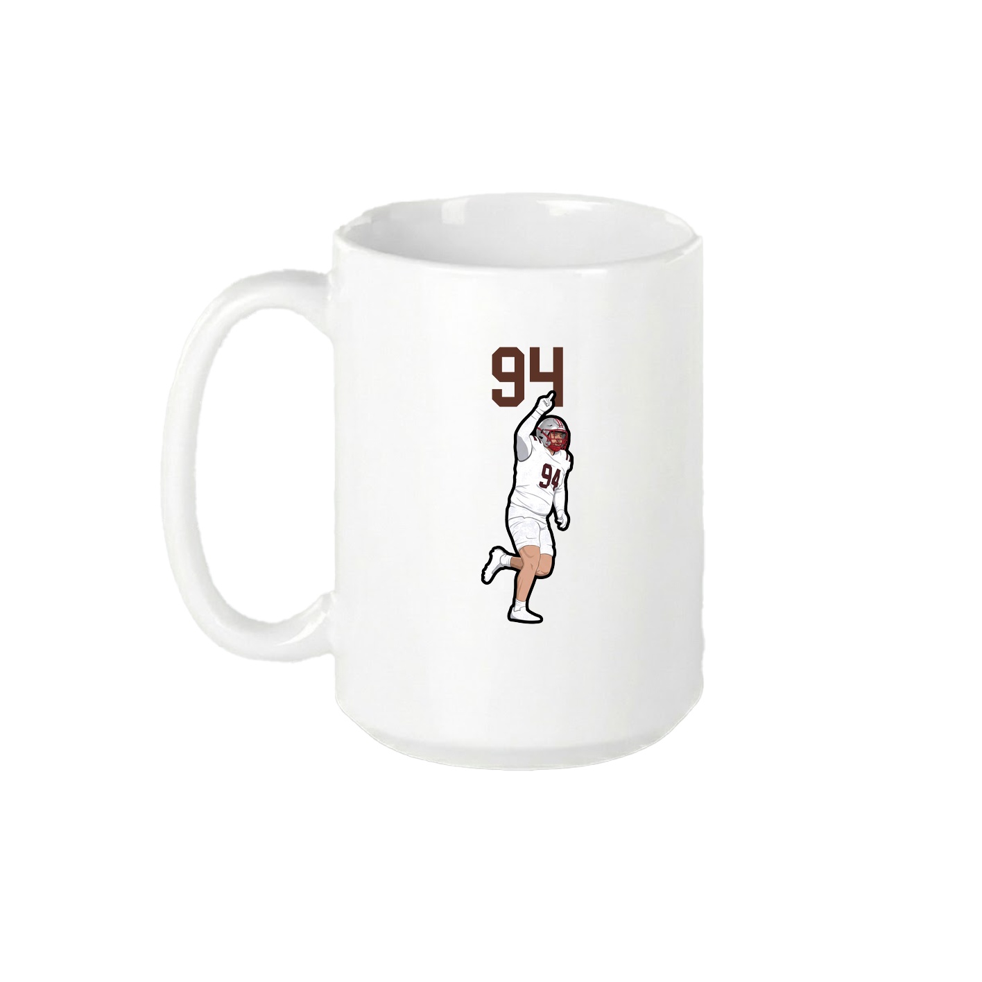 15oz Coffee Mug — Number Top in White