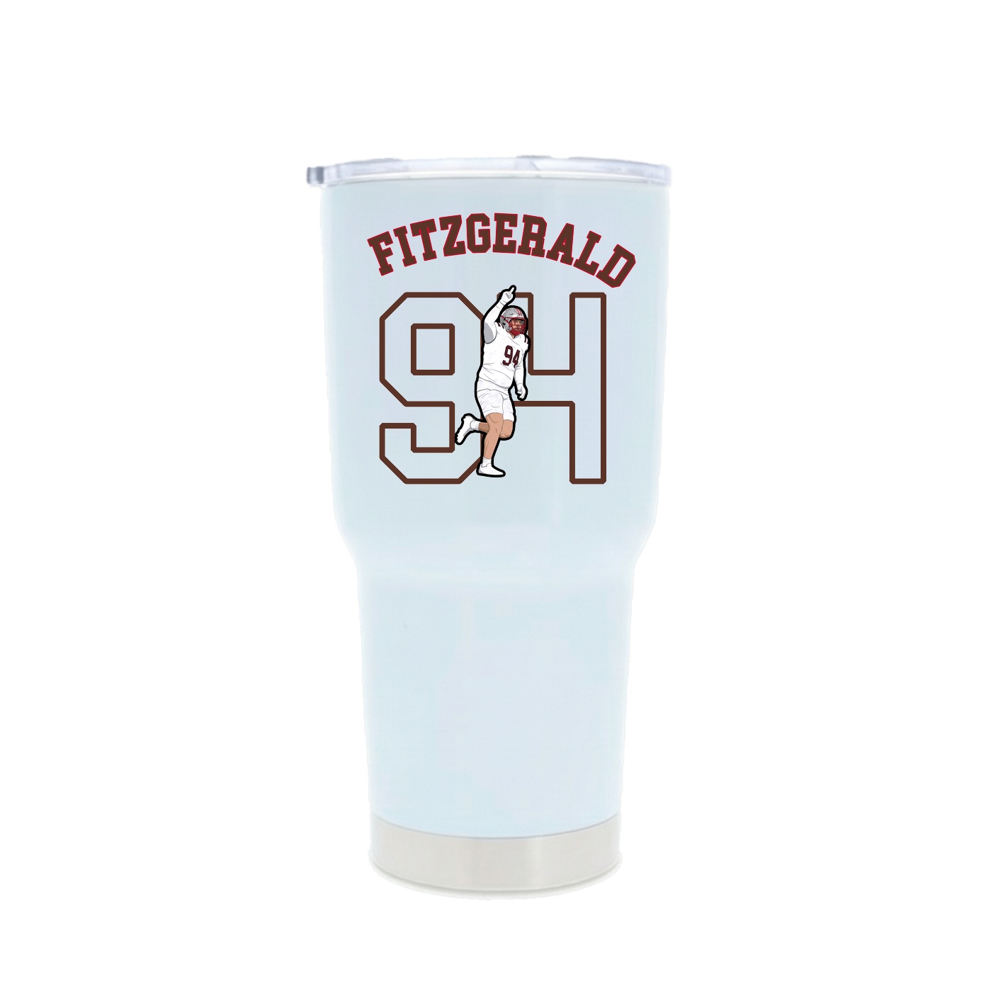 30oz Stainless Steel Tumbler — Shirsey Arch in White