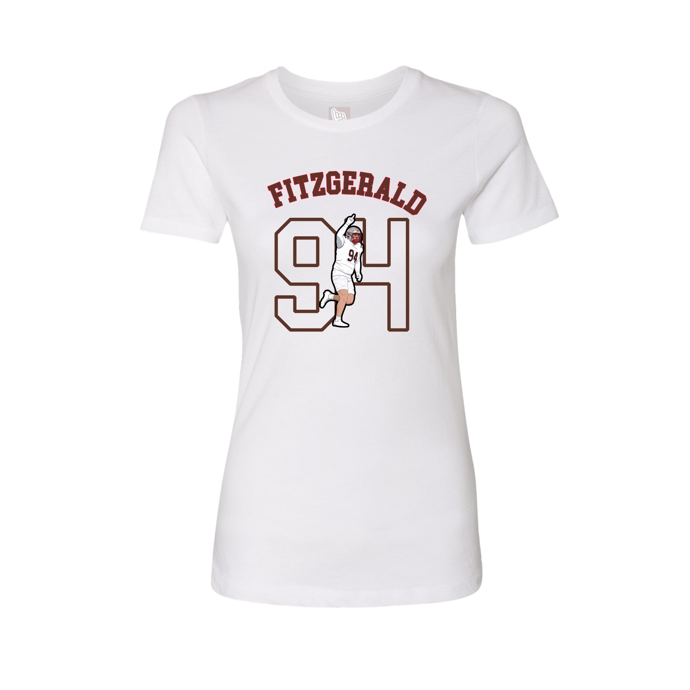 Fitted Women's Tee — Shirsey Arch in White
